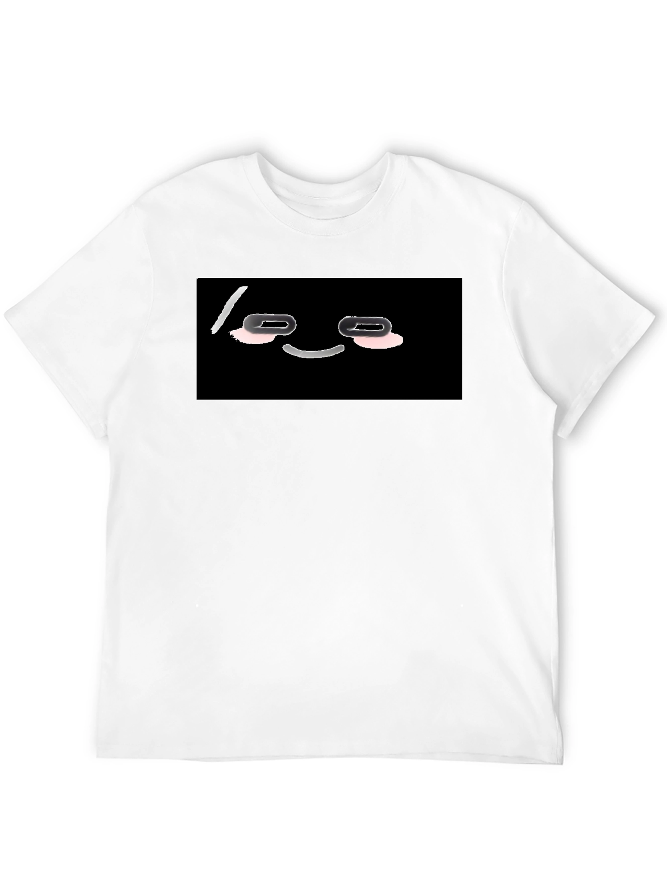 Black Funny Black T-Shirt with Cartoon Face view 12
