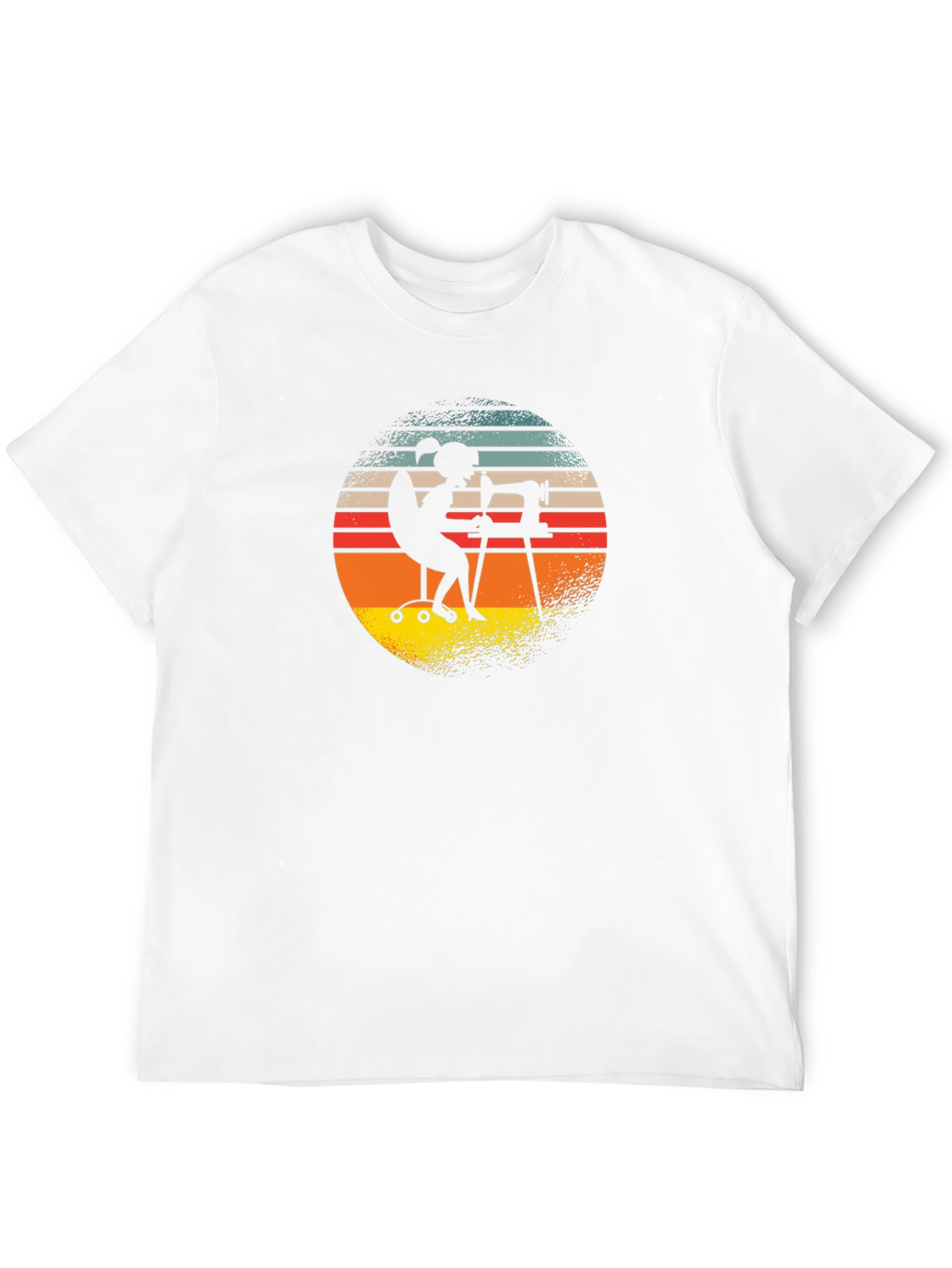 Black Vintage Seamstress T-Shirt - Retro Sewing Design view 12