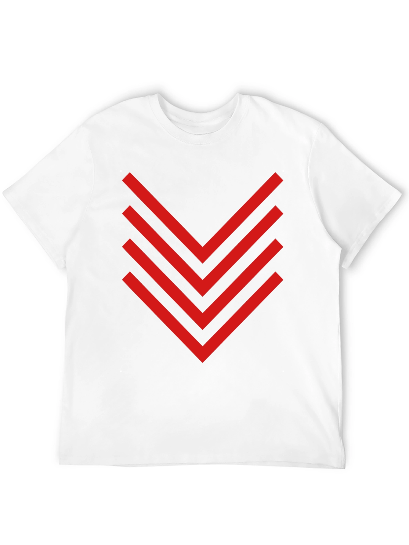 Black Red Chevron Graphic Tee - Black Casual Shirt view 12