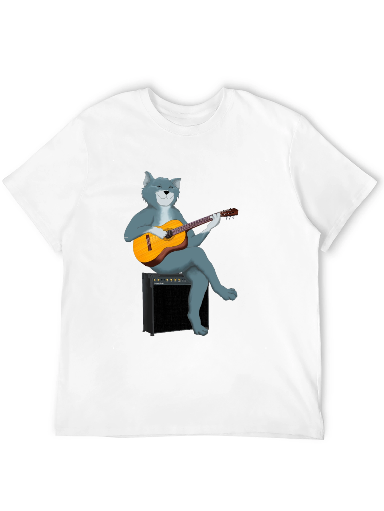 Black Cat Guitarist T-Shirt - Cool Graphic Tee view 12