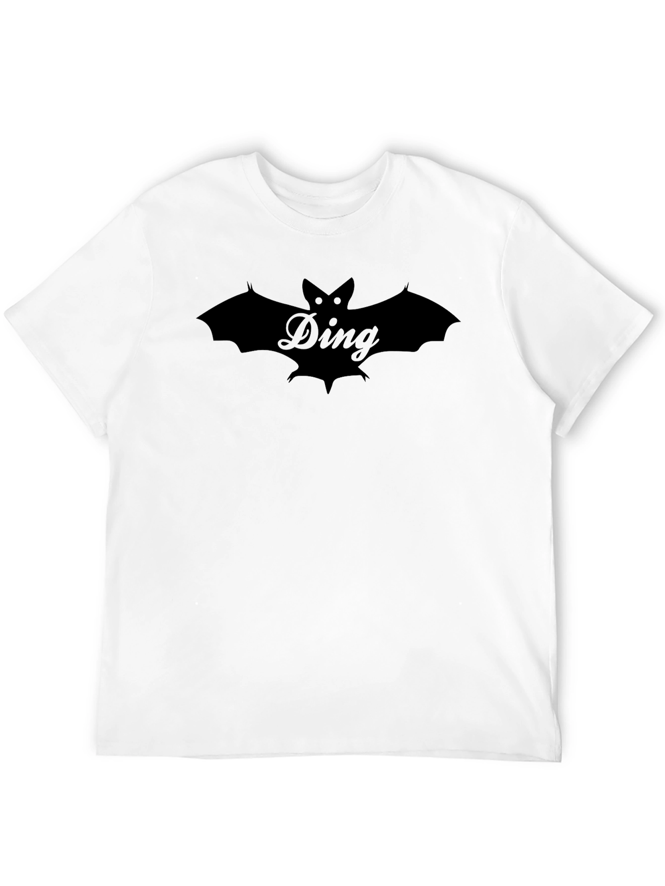 Black Ding Bat Black Graphic Tee - Halloween Style view 12
