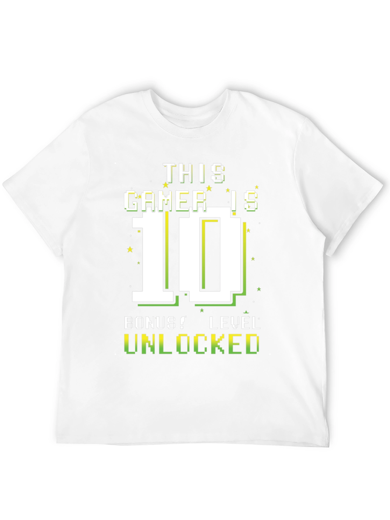 Black Gamer Level 10 Unlocked T-Shirt - Birthday Gift view 12