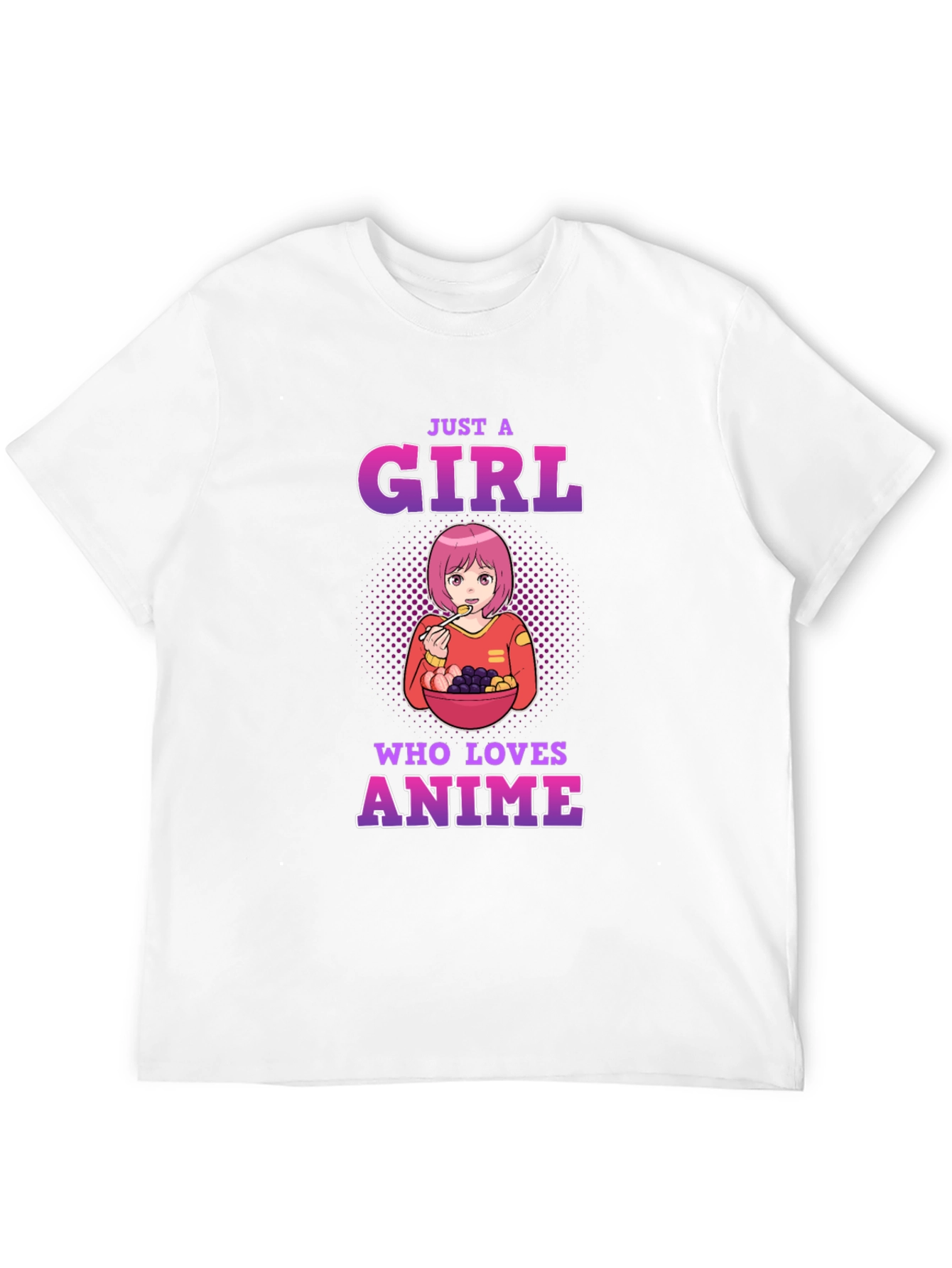 Black Anime Lover T-Shirt - Just a Girl Who Loves Anime view 12