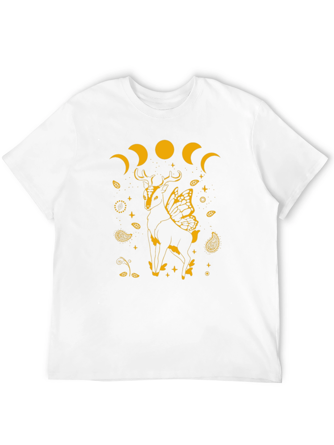 Black Deer Moon Phase Graphic Tee view 12