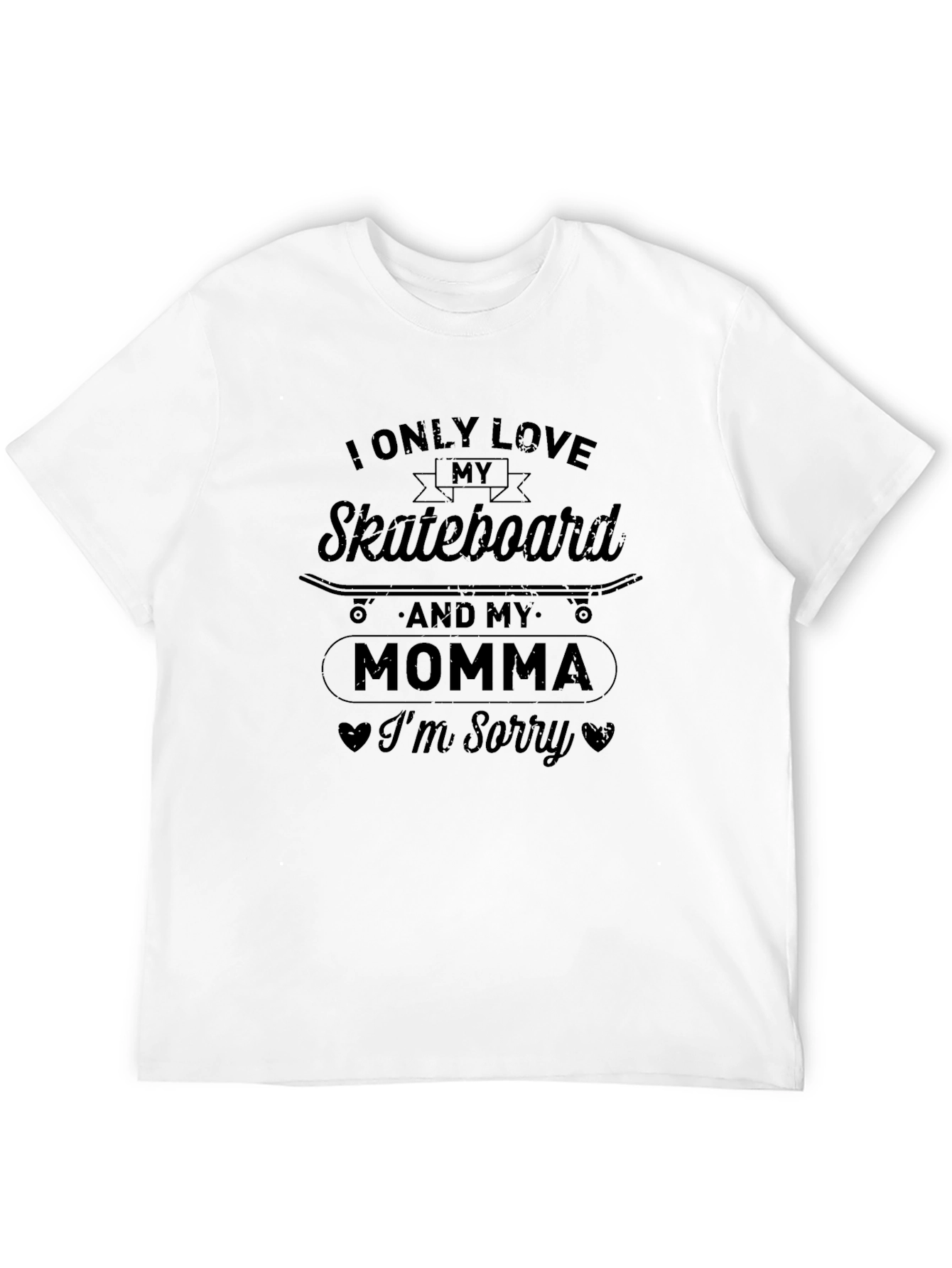Black Skateboard & Momma Graphic Tee - Black view 12