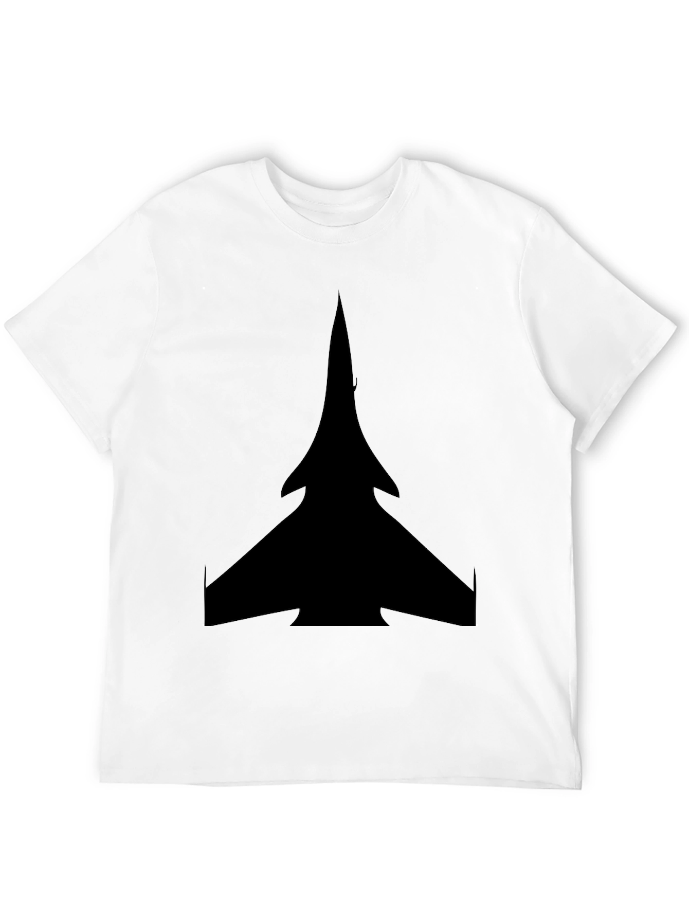 Black Stealth Jet Graphic Tee - Black Cotton T-Shirt view 12