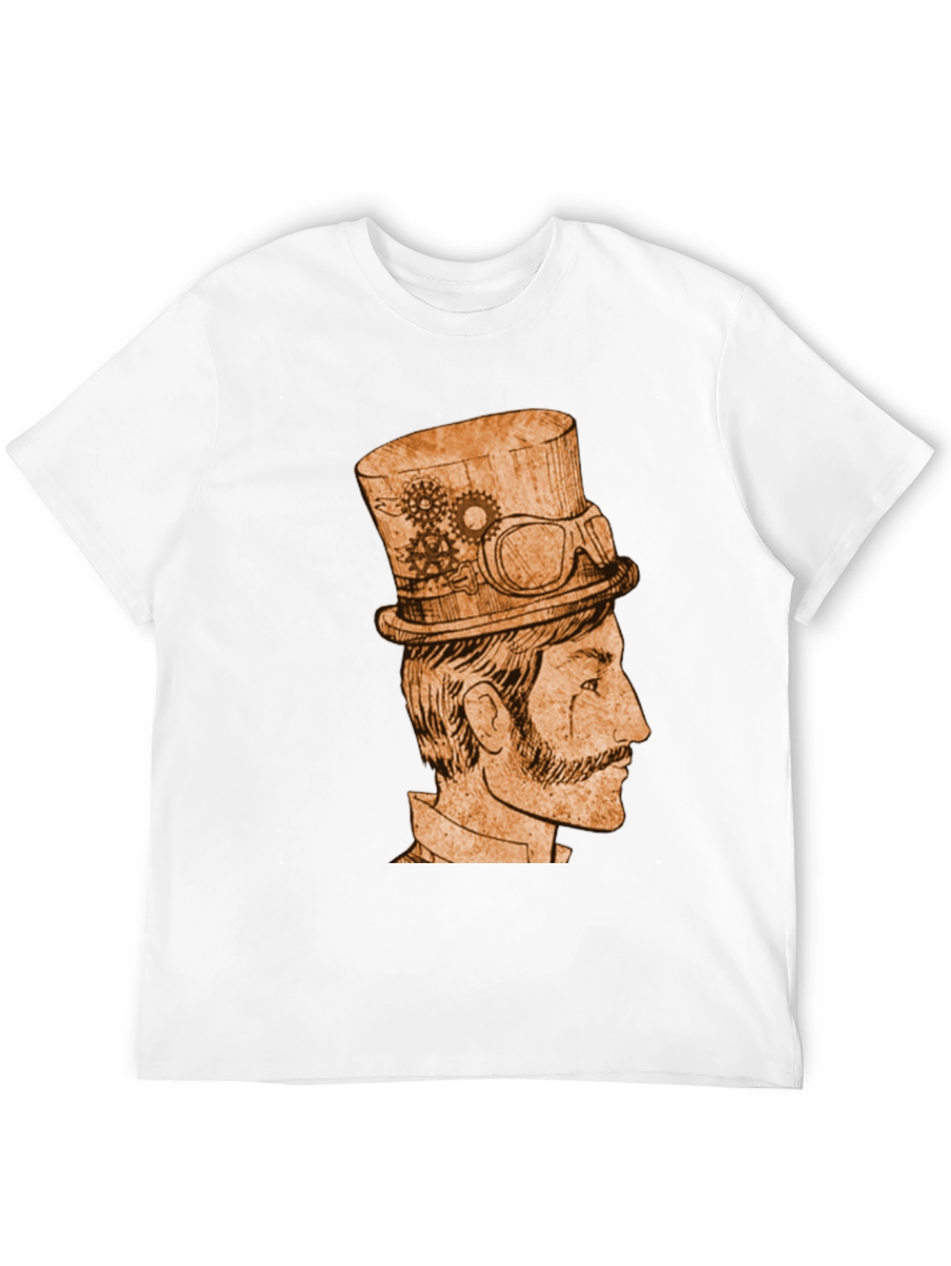 Black Steampunk Gentleman Graphic Tee - Black Cotton view 12