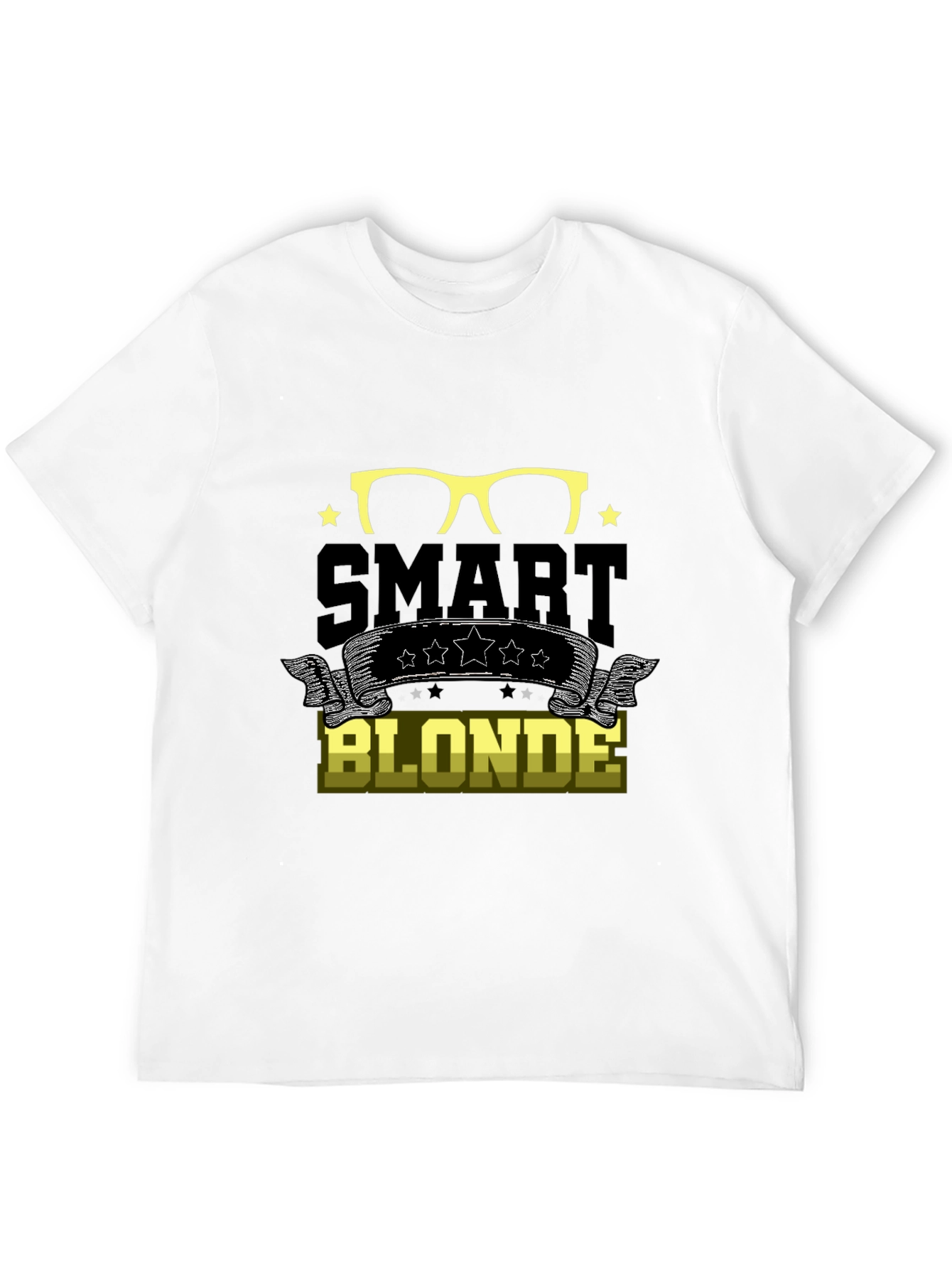 Black Smart Blonde T-Shirt Funny Graphic Tee view 12