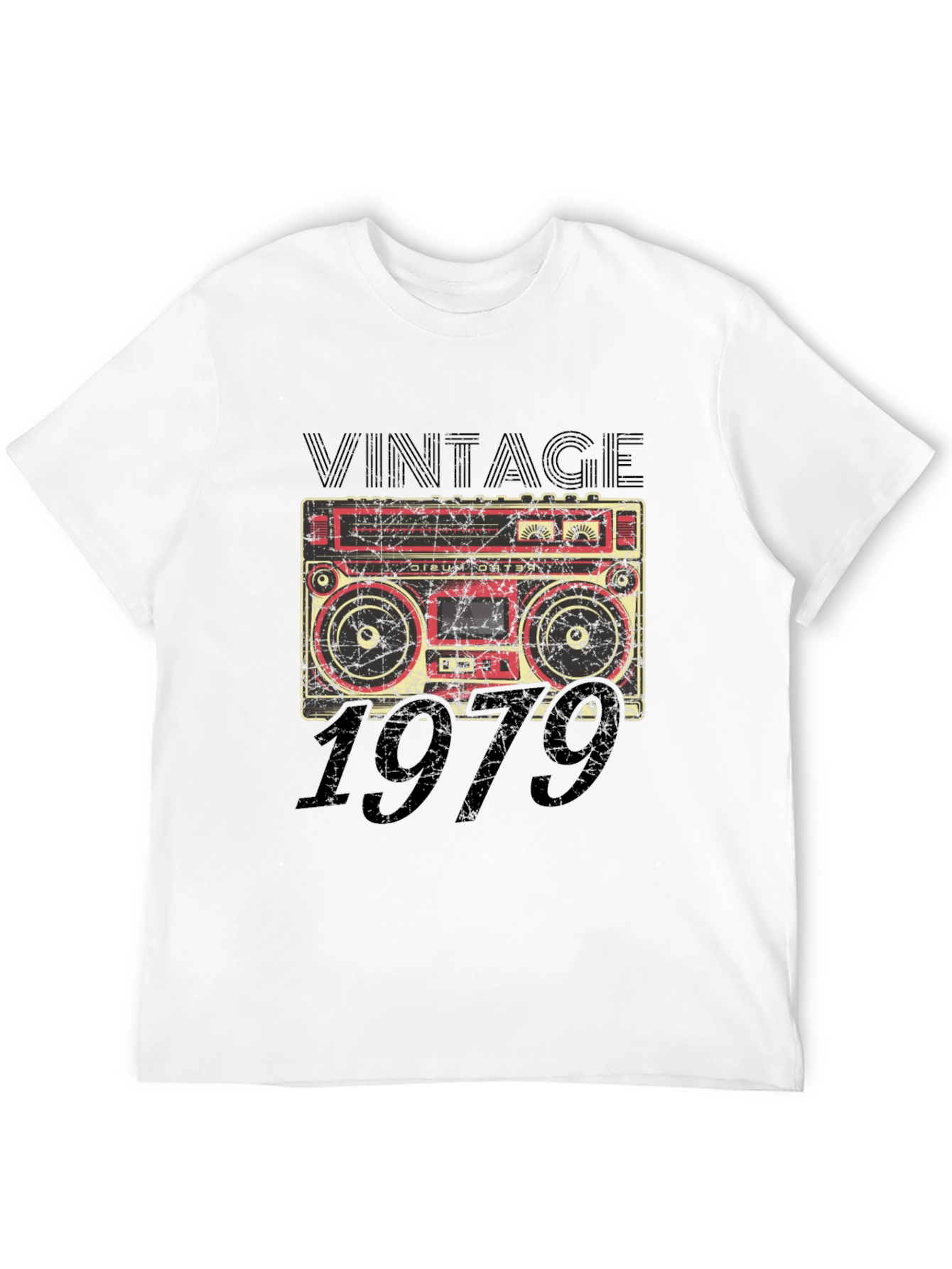 Black Vintage 1979 Boombox Graphic T-Shirt view 12