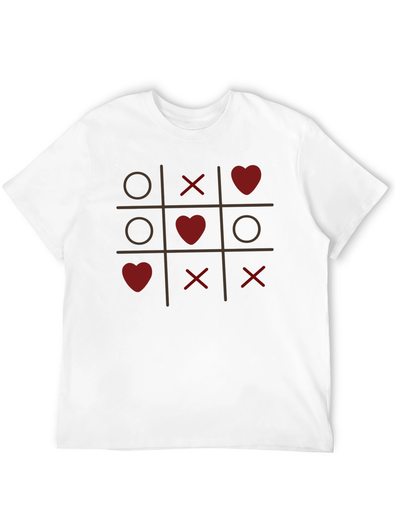 Black Tic-Tac-Toe Love T-Shirt - Valentine's Day Special view 12