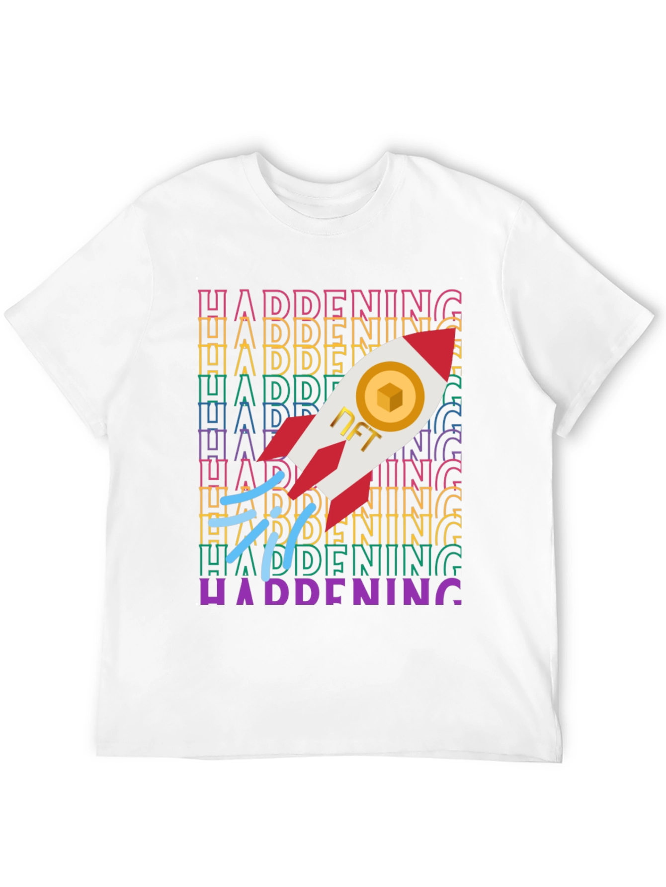 Black NFT Rocket T-Shirt - The Happening view 12