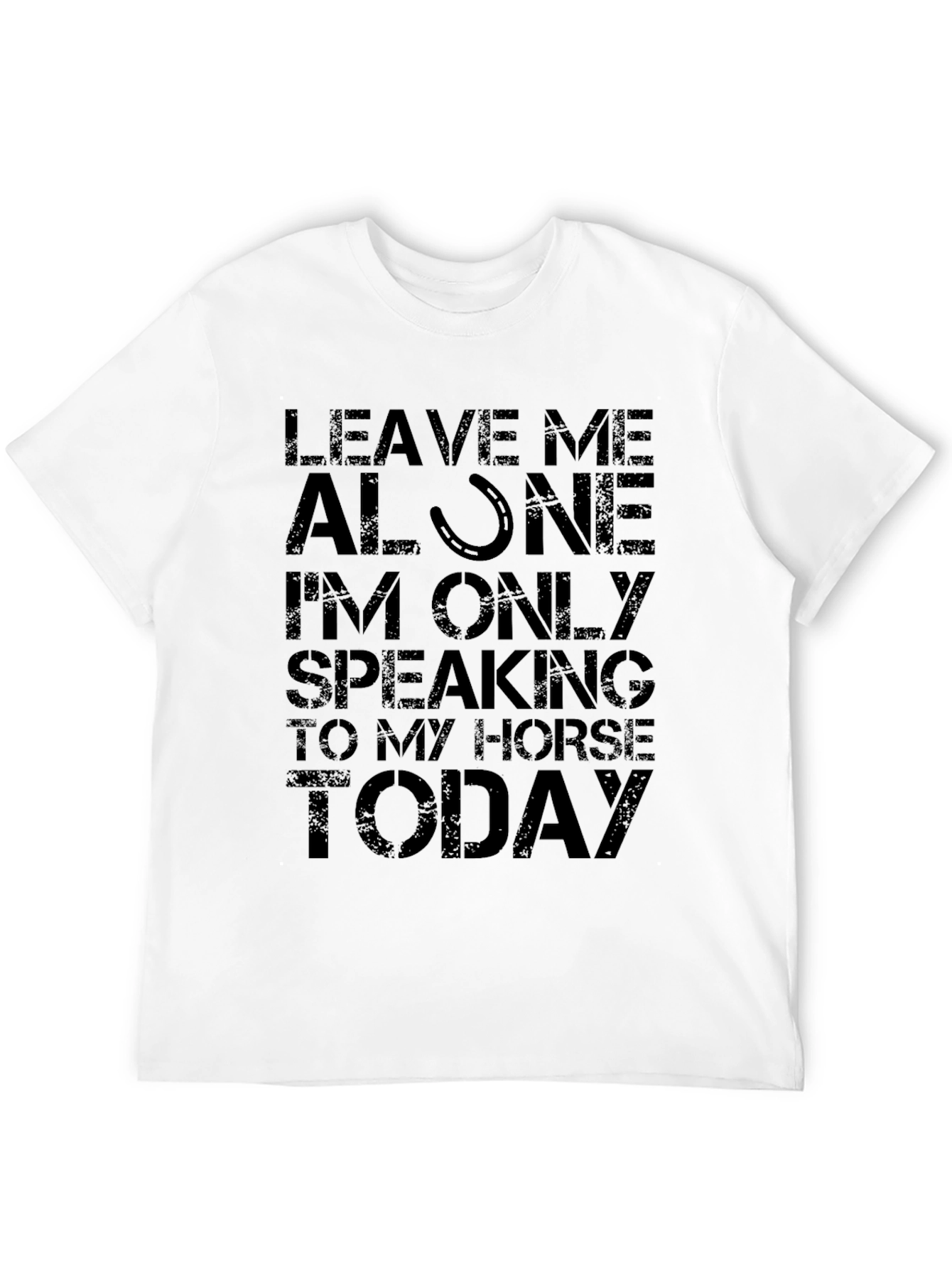 Black Horse Lover Graphic T-Shirt - Leave Me Alone view 12
