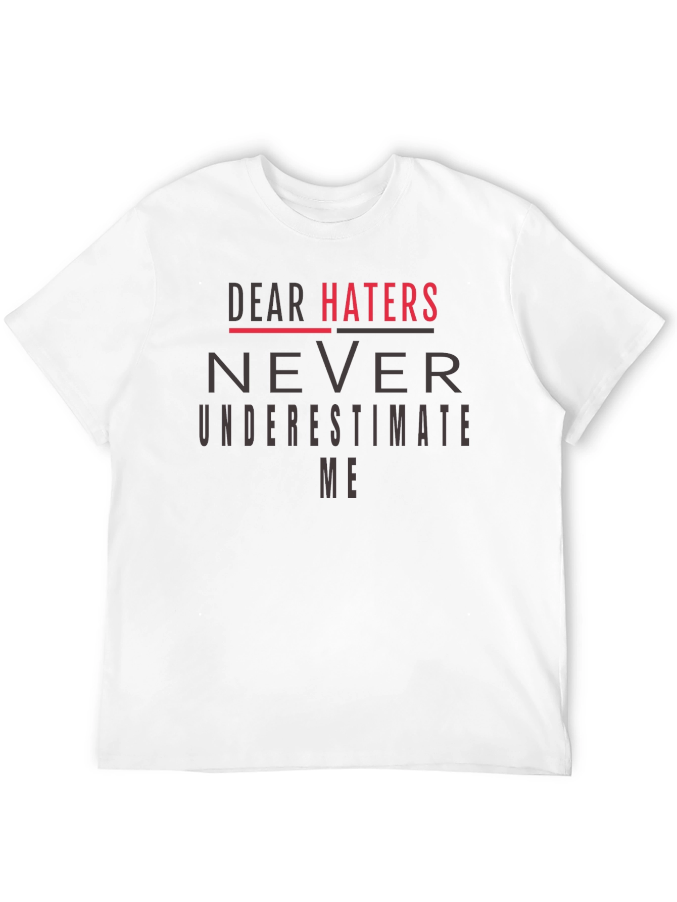 Black Dear Haters Graphic Print T-Shirt view 12