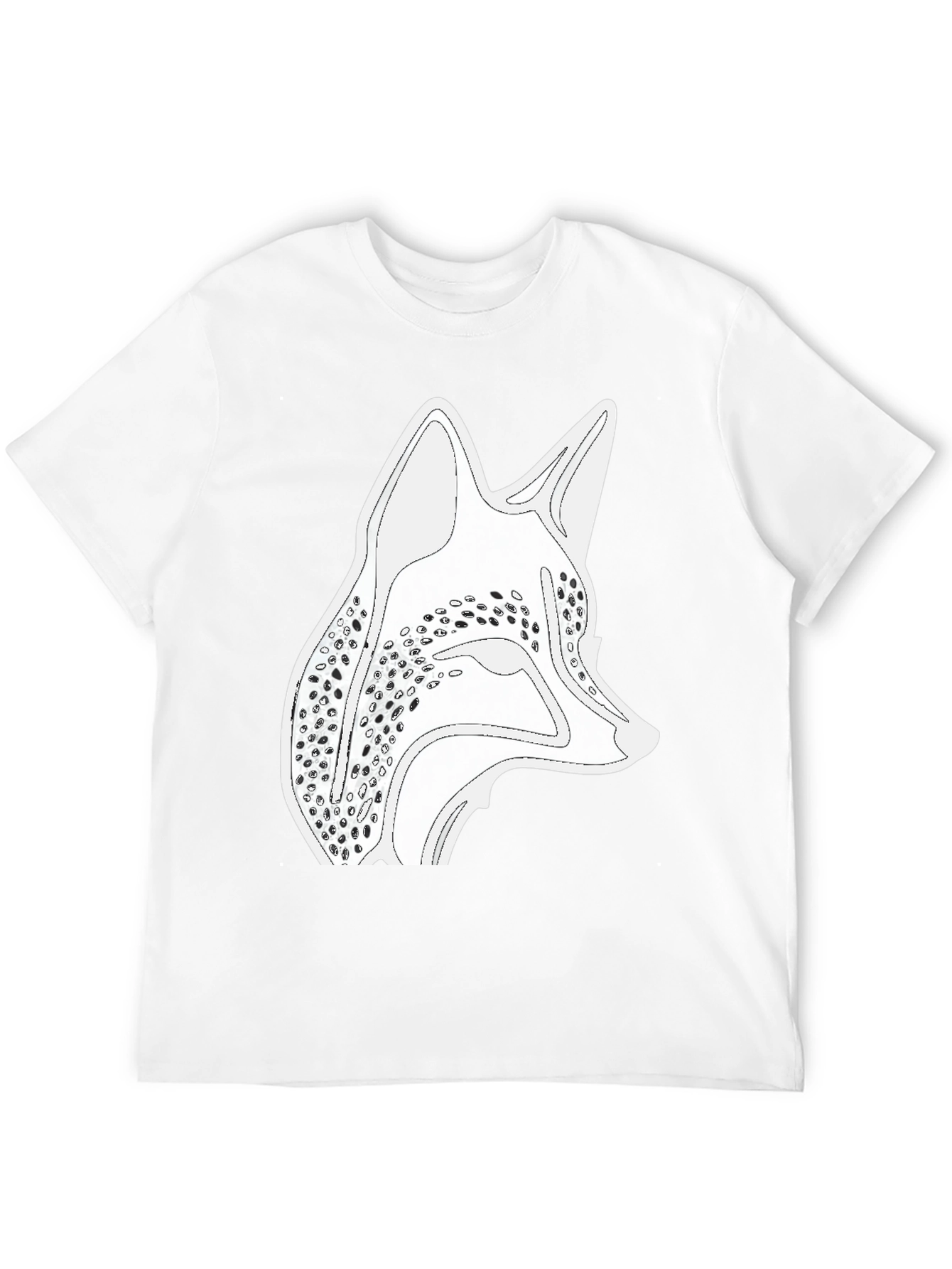 Black Black T-Shirt with Fox Graphic Print view 12