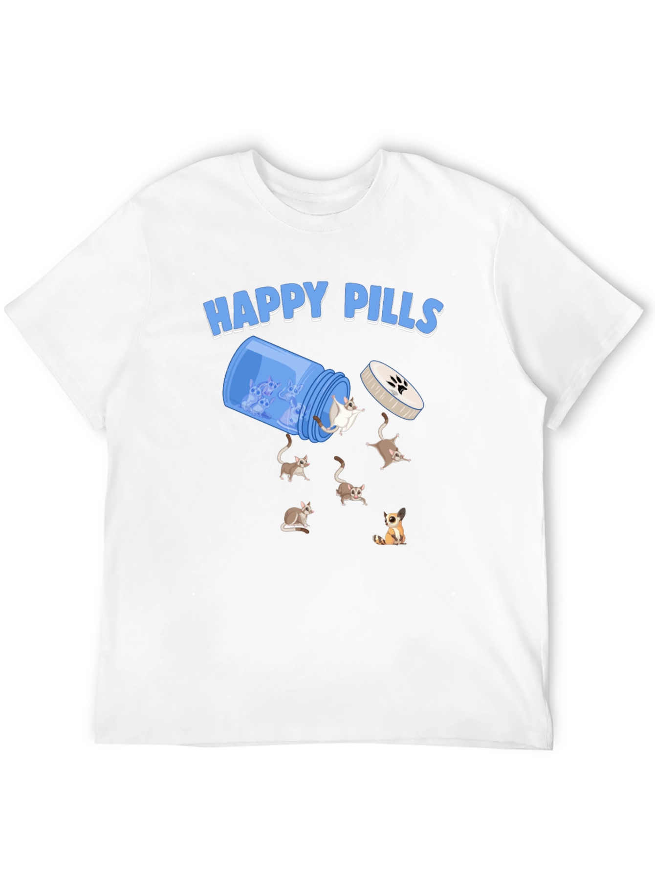 Black Happy Pills Sugar Glider Graphic Tee view 12