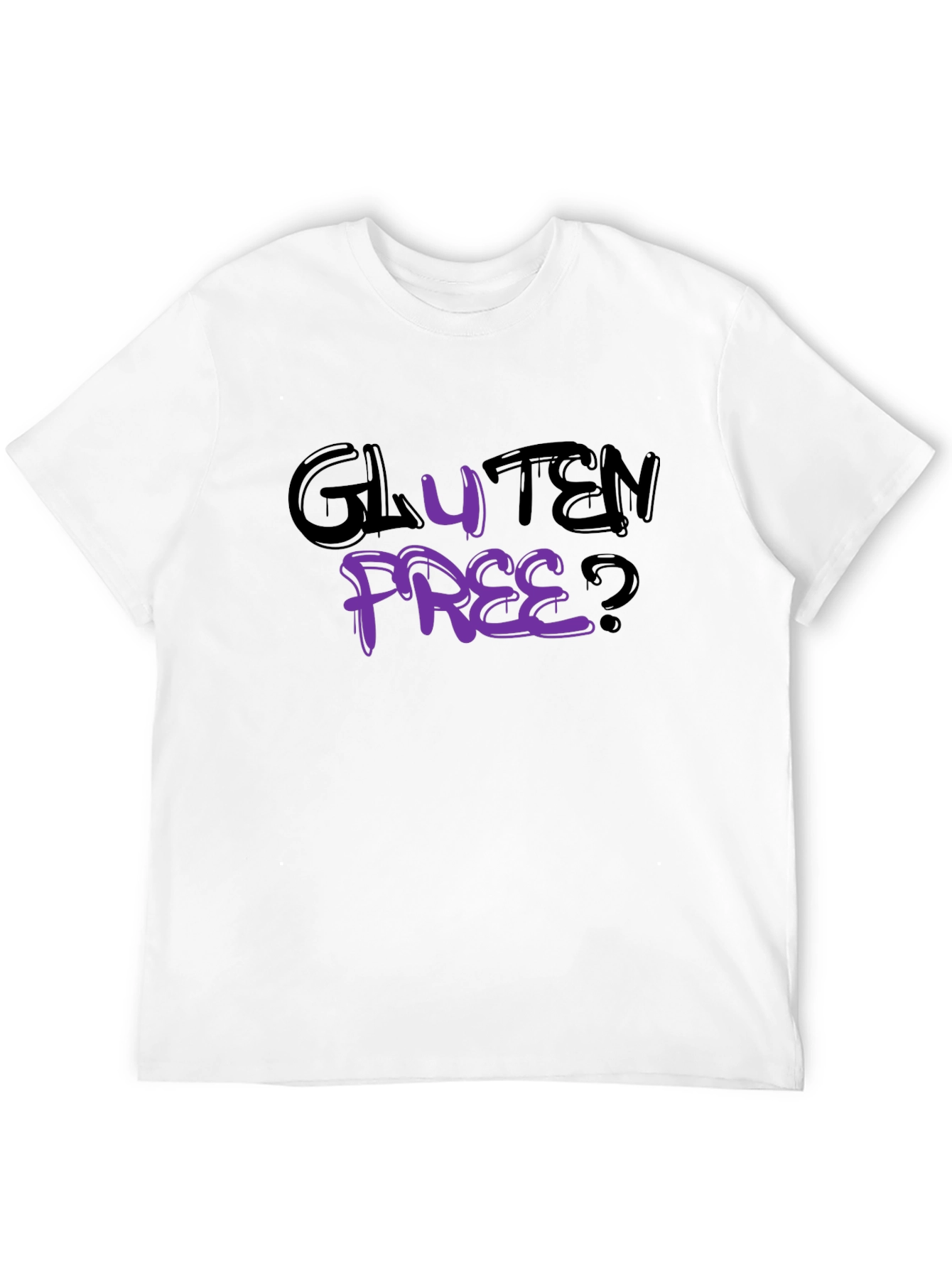 Black Gluten Free? Graphic Black T-Shirt view 12