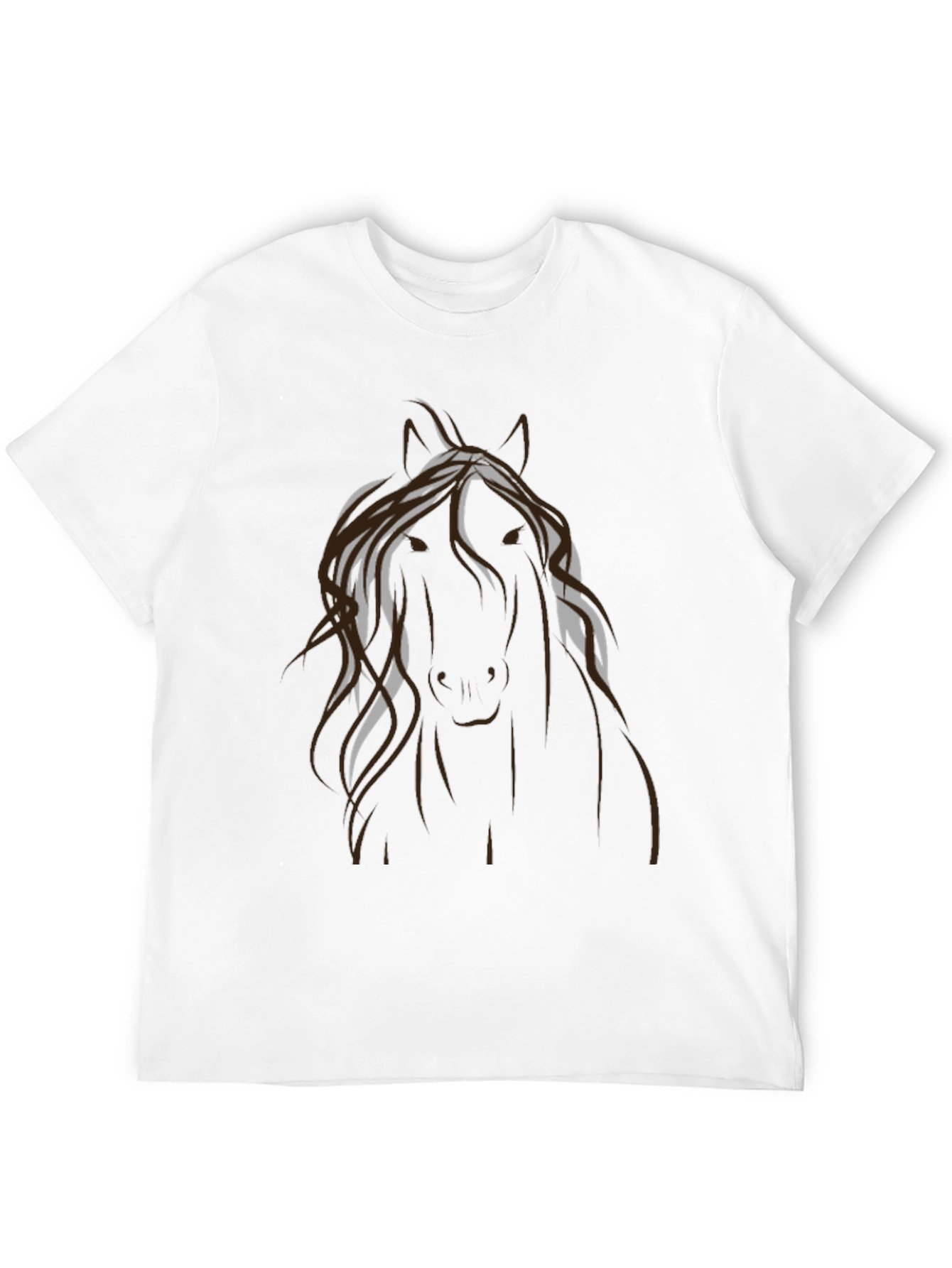 Black Horse Graphic T-Shirt - Black Cotton Blend view 12