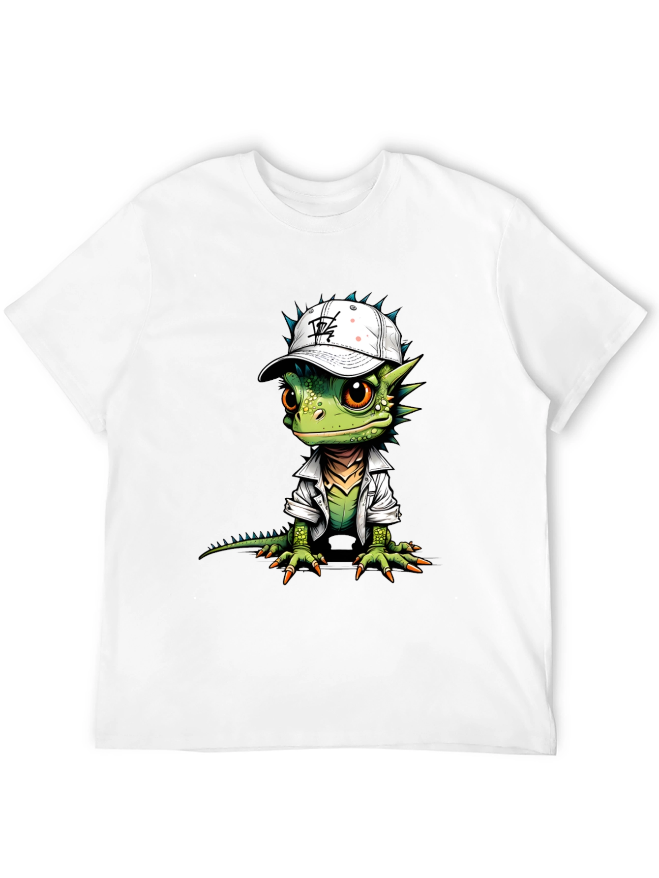 Black Cool Lizard Graphic Tee view 12