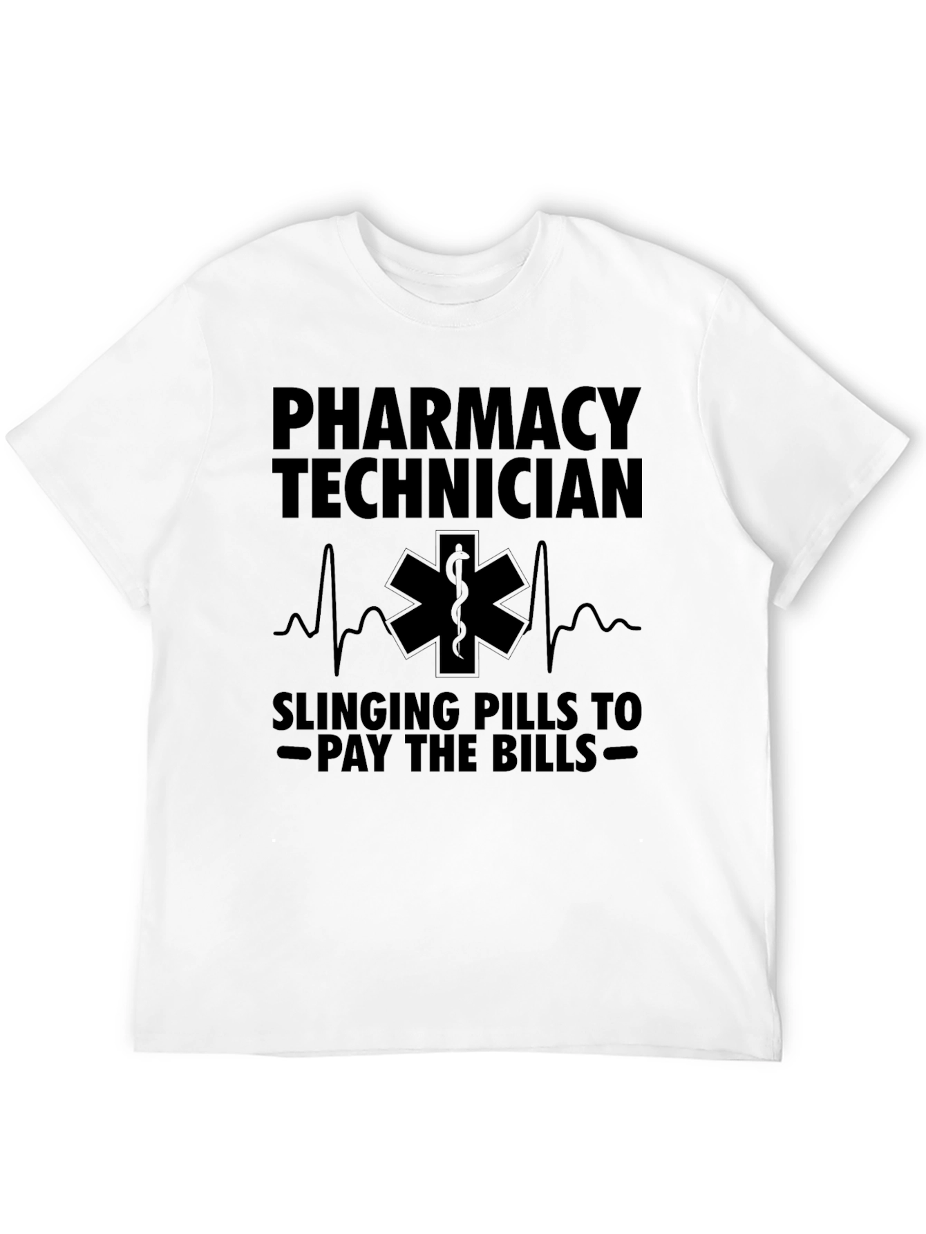Black Pharmacy Tech T-Shirt, Slinging Pills to Pay Bills view 12