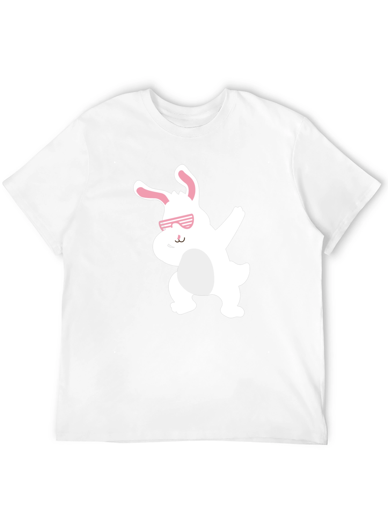 Black Funny Easter Bunny Dabbing Black T-Shirt view 12