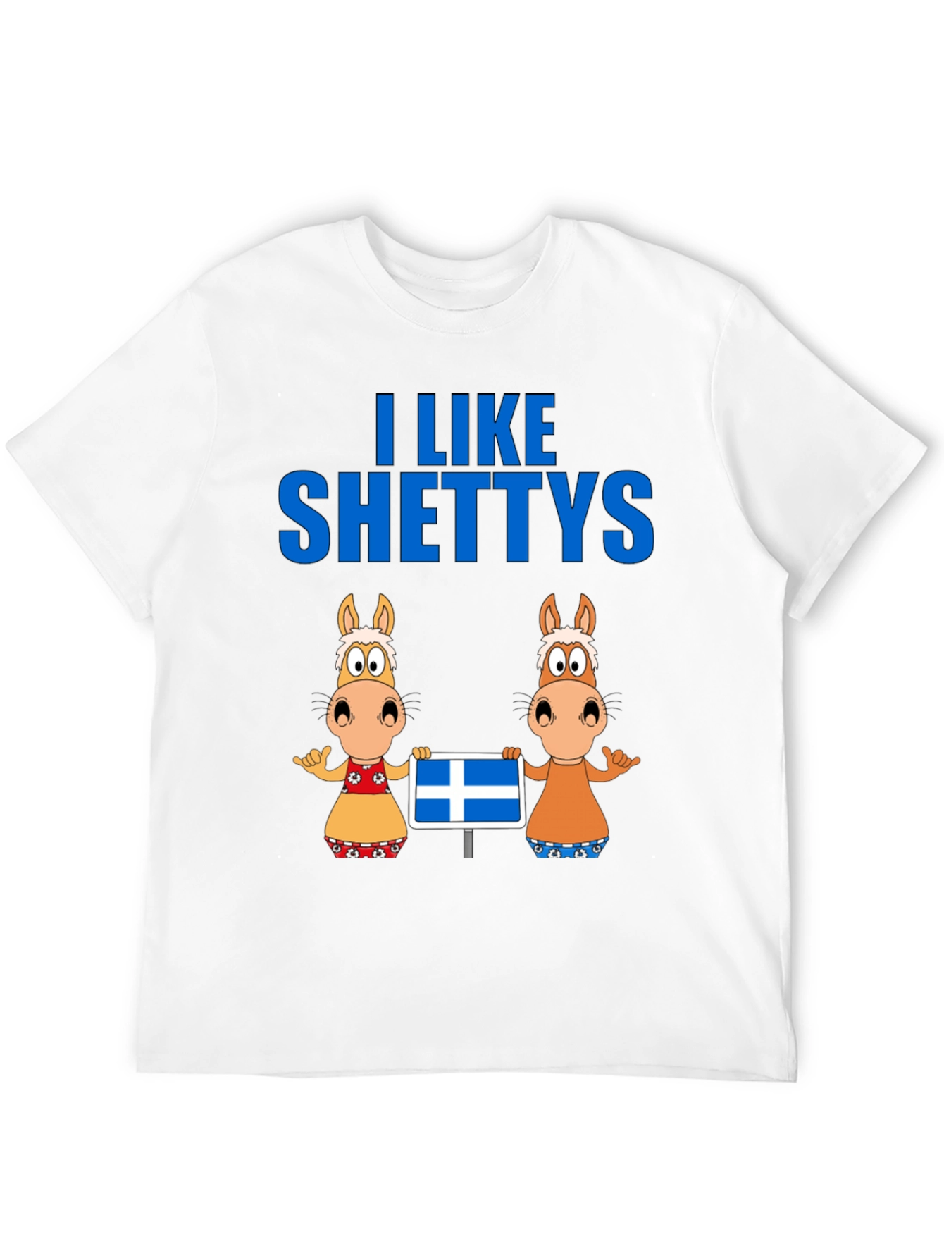 Black I Like Shettys T-Shirt: Cute Horse Cartoon Tee view 12