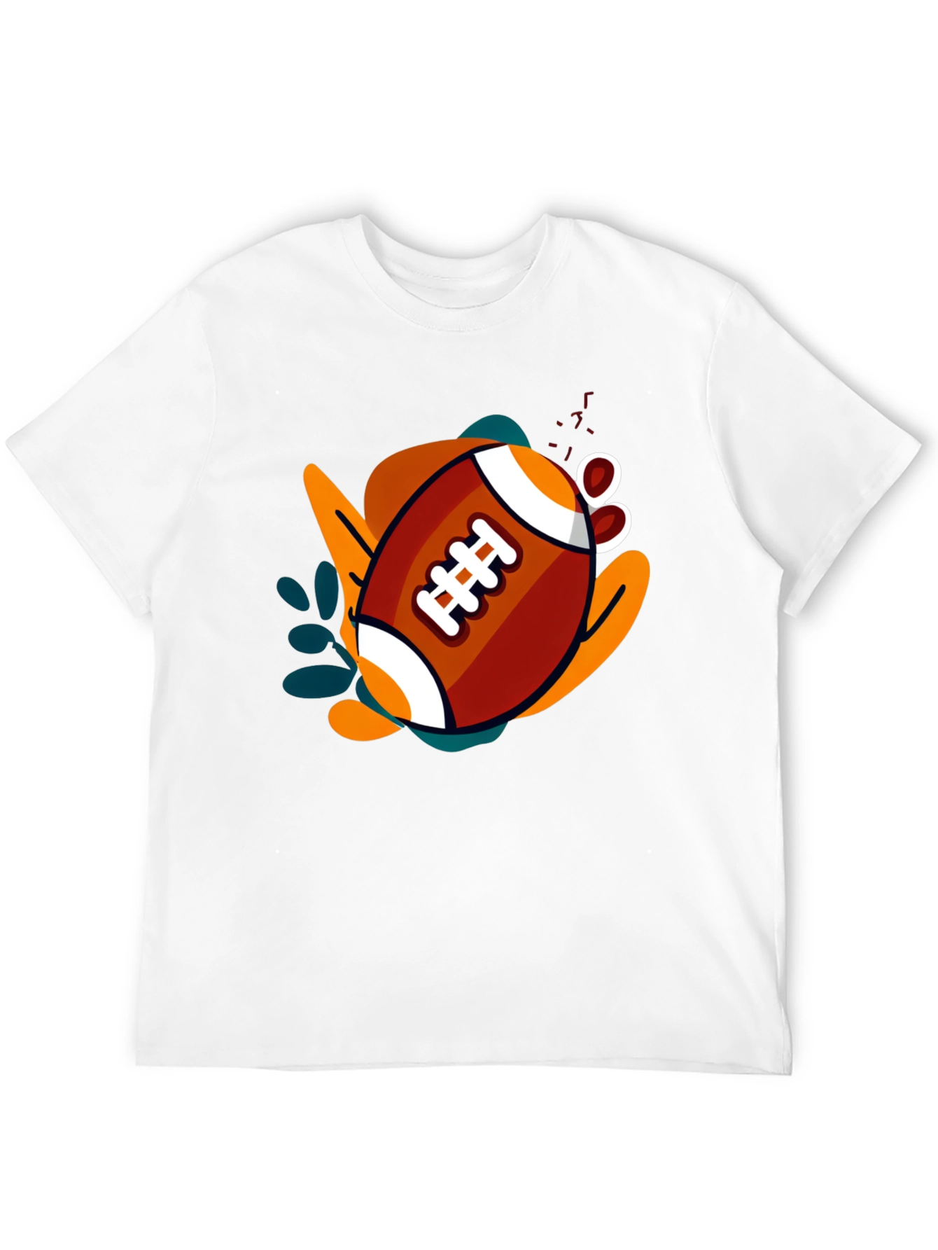 Black Graphic Football T-Shirt - Black Casual Tee view 12