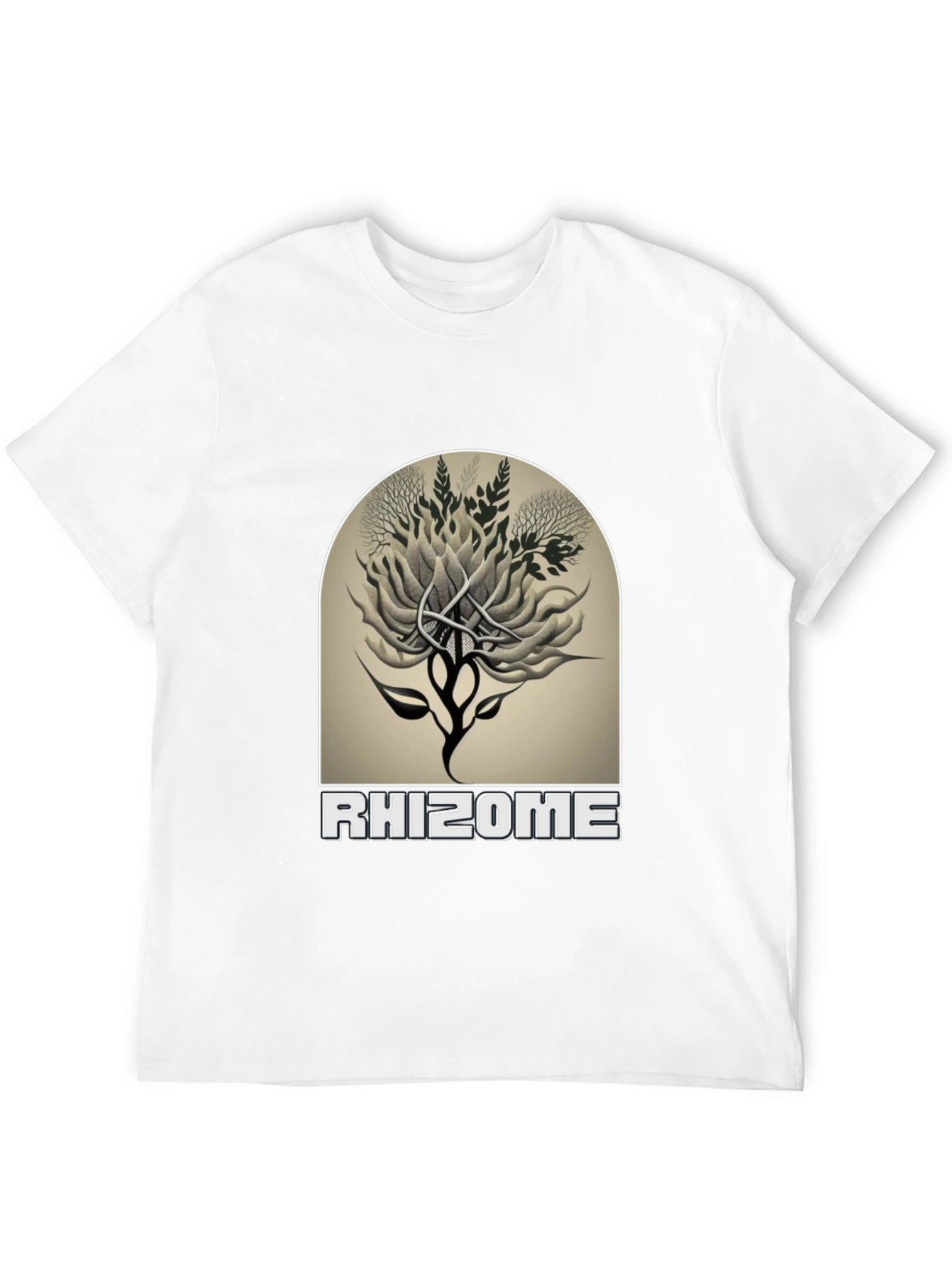 Black Rhizome Graphic Tee - Unique Nature Design view 12