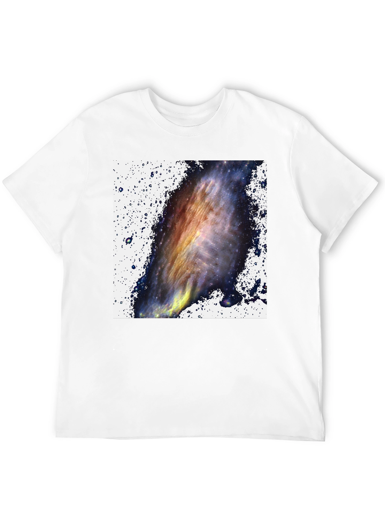 Black Galaxy Print Black T-Shirt - Celestial Style view 12