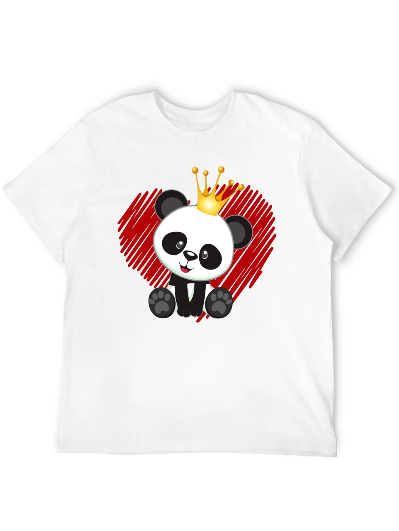 Black Panda King T-Shirt - Cute Bear Graphic Tee view 12