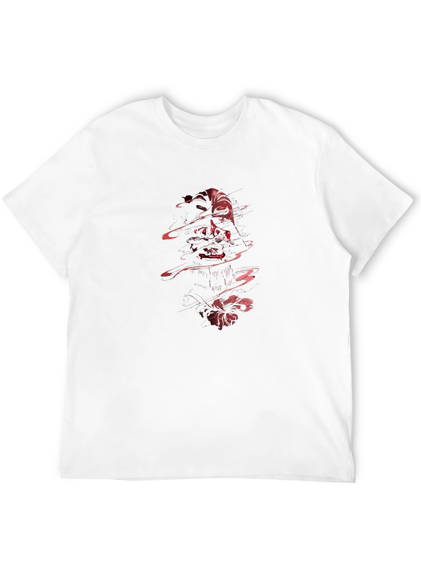 Black Graphic Print Tee - Dark Anime Design view 12