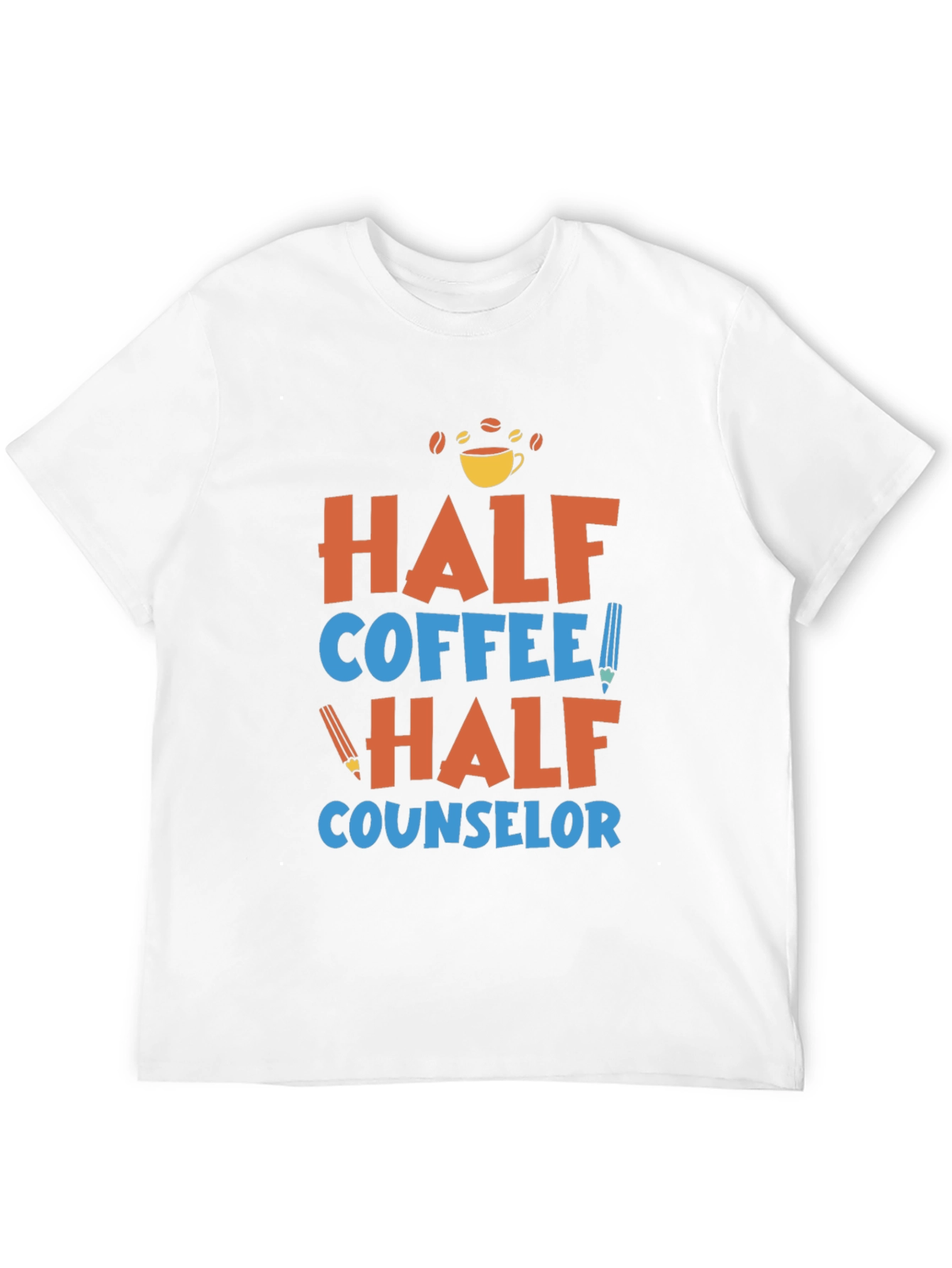 Black Half Coffee Half Counselor Graphic Tee view 12