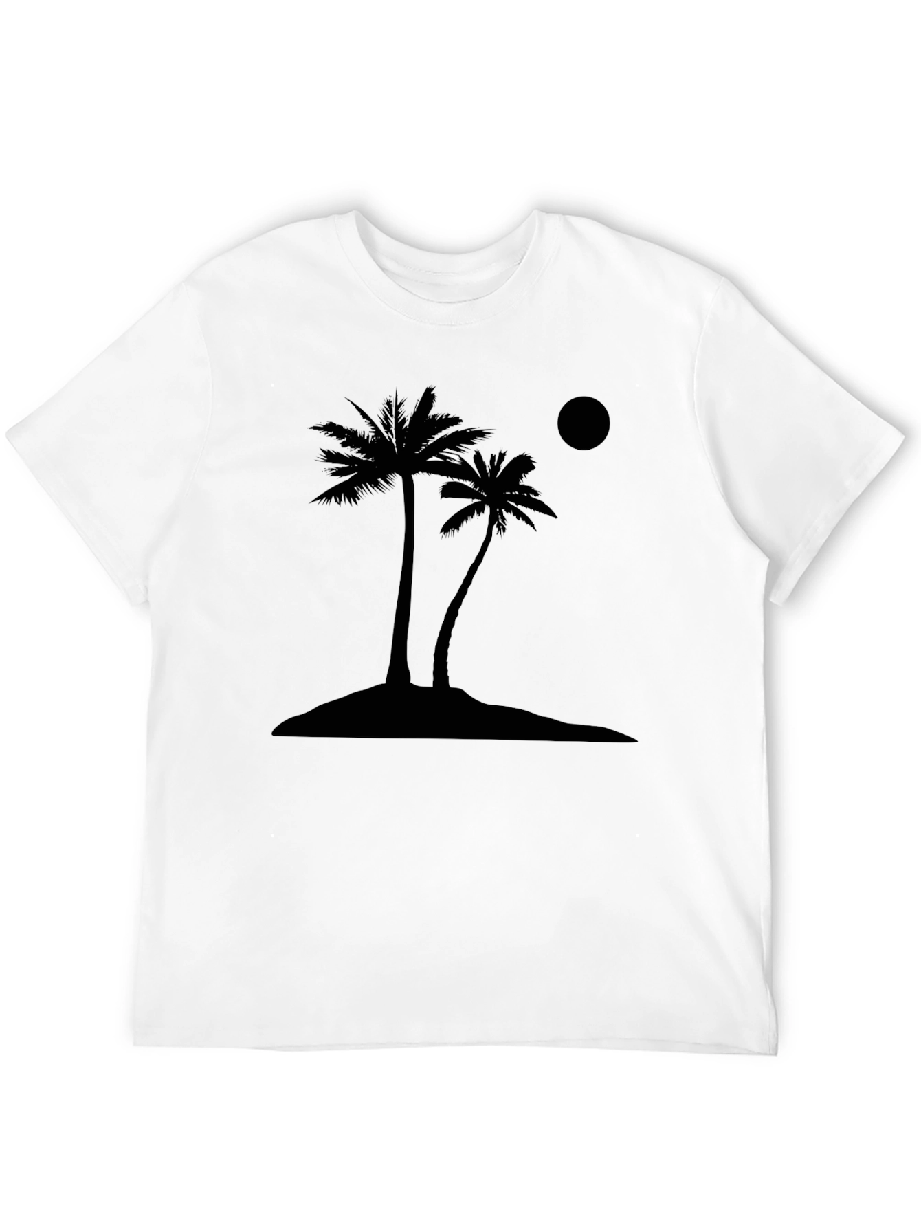 Black Tropical Palm Tree Graphic Tee - Black view 12