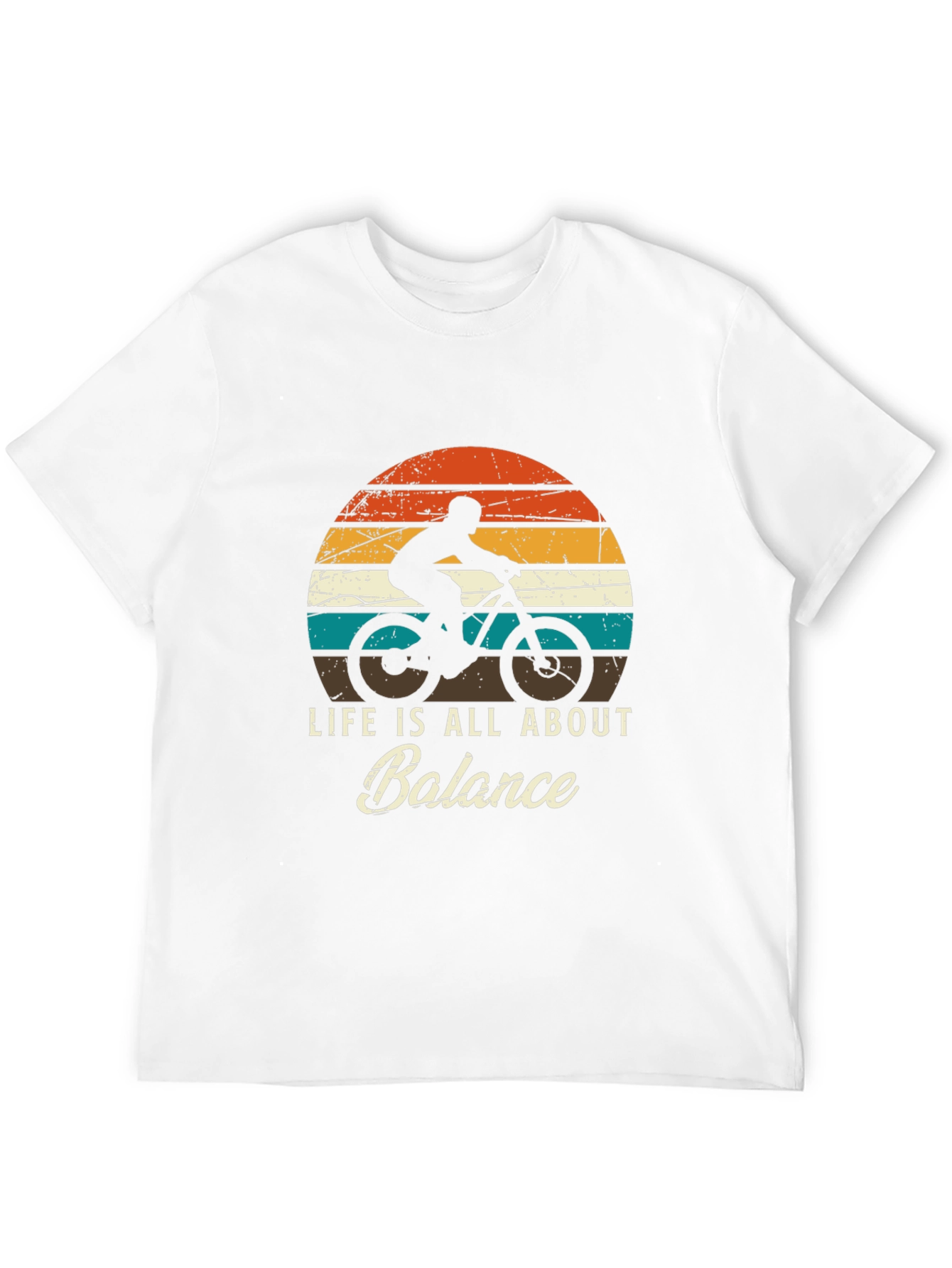 Black Life is All About Balance T-Shirt - Mountain Bike Design view 12