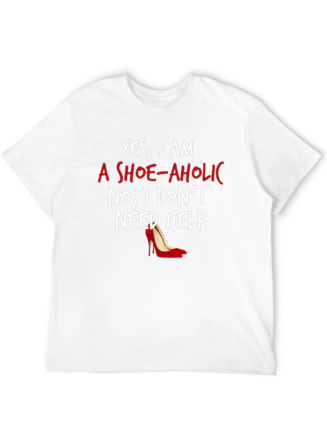 Black Shoe-aholic Graphic Tee - Novelty Women's T-Shirt view 12