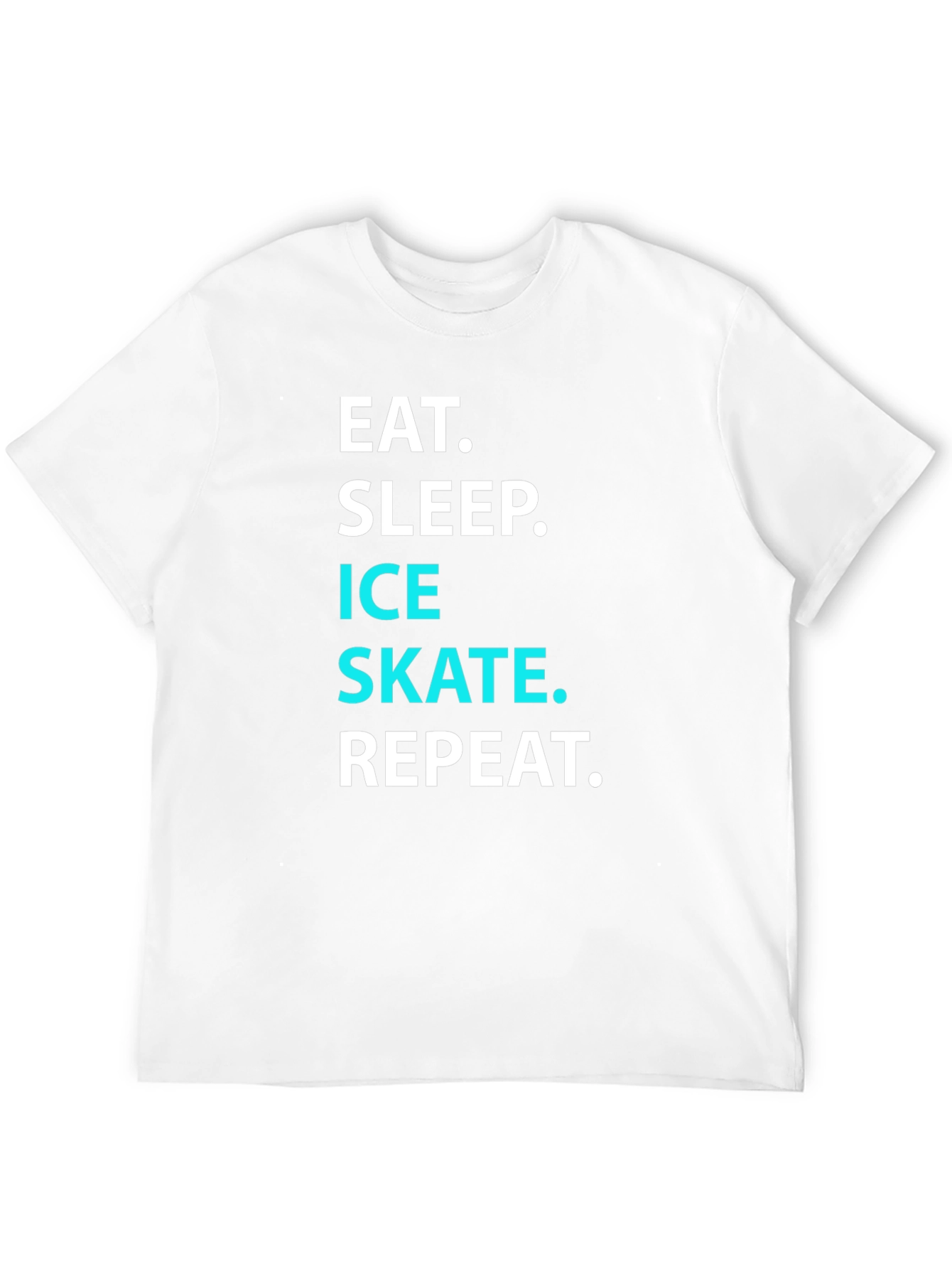 Black Eat Sleep Ice Skate Repeat T-Shirt view 12