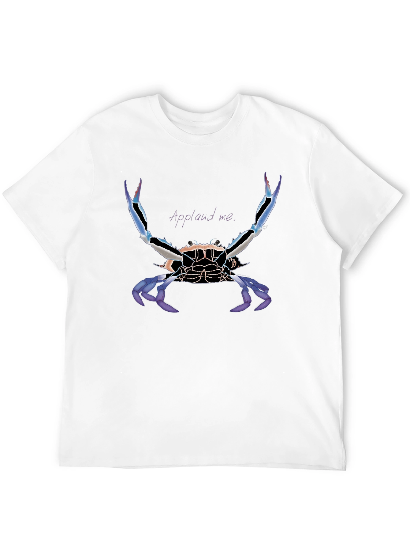 Black Applaud Crab Graphic Tee - Bold Statement Shirt view 12