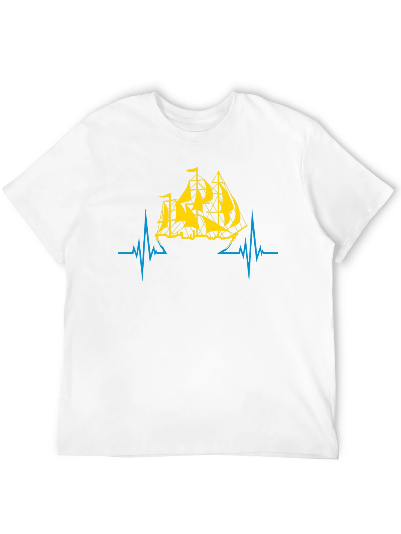 Black Nautical Heartbeat T-Shirt - Black view 12