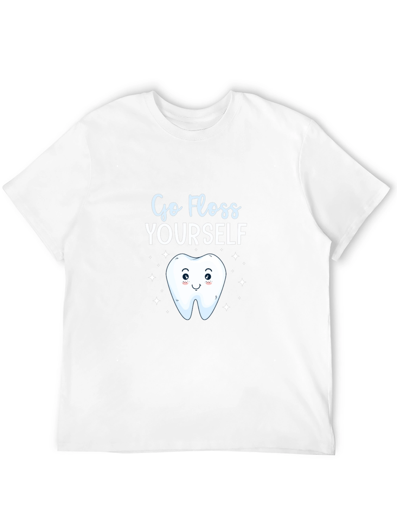 Black Go Floss Yourself Funny Tooth T-Shirt view 12