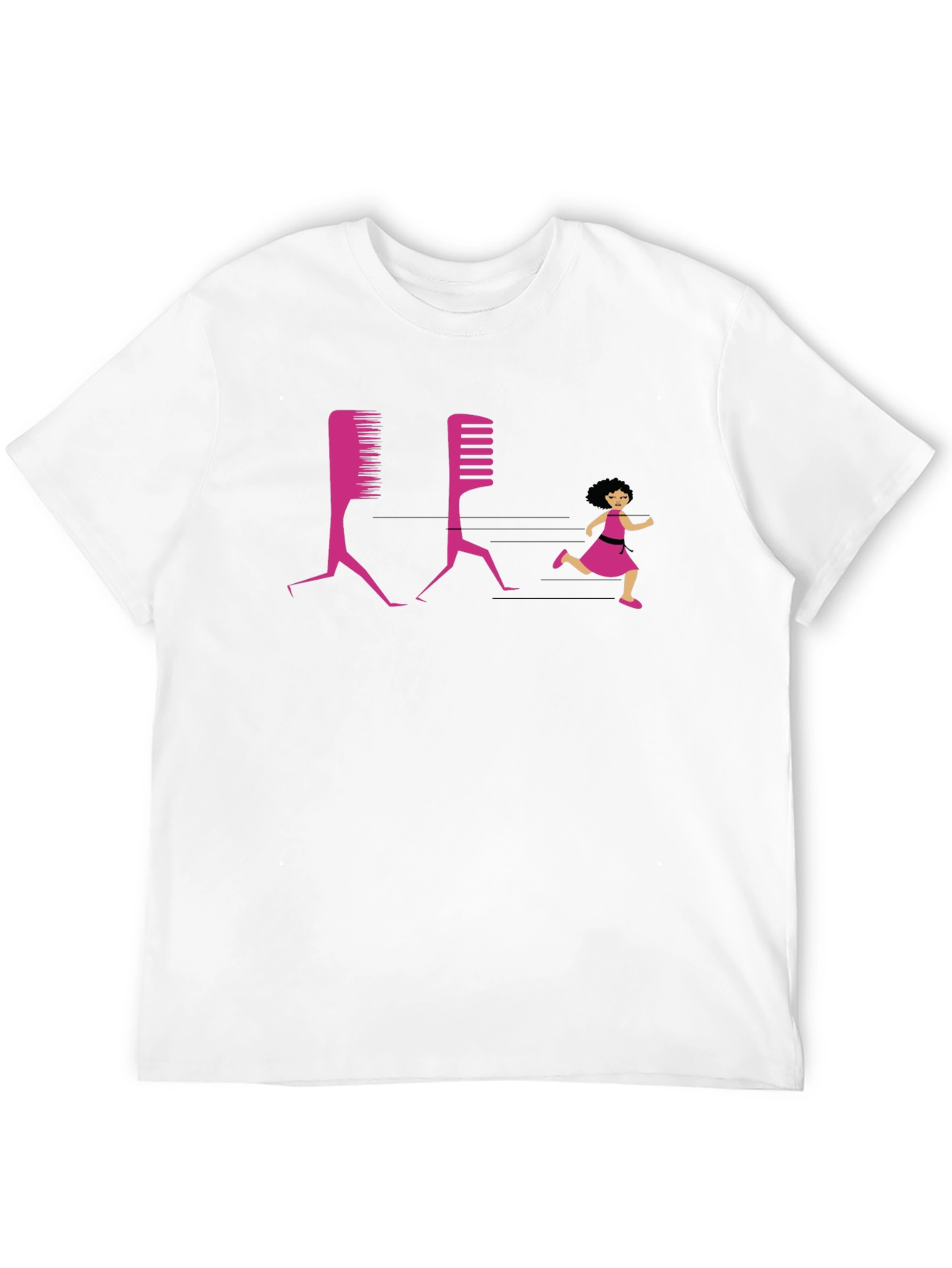 Black Funny Hairdresser T-Shirt Running Comb Design view 12