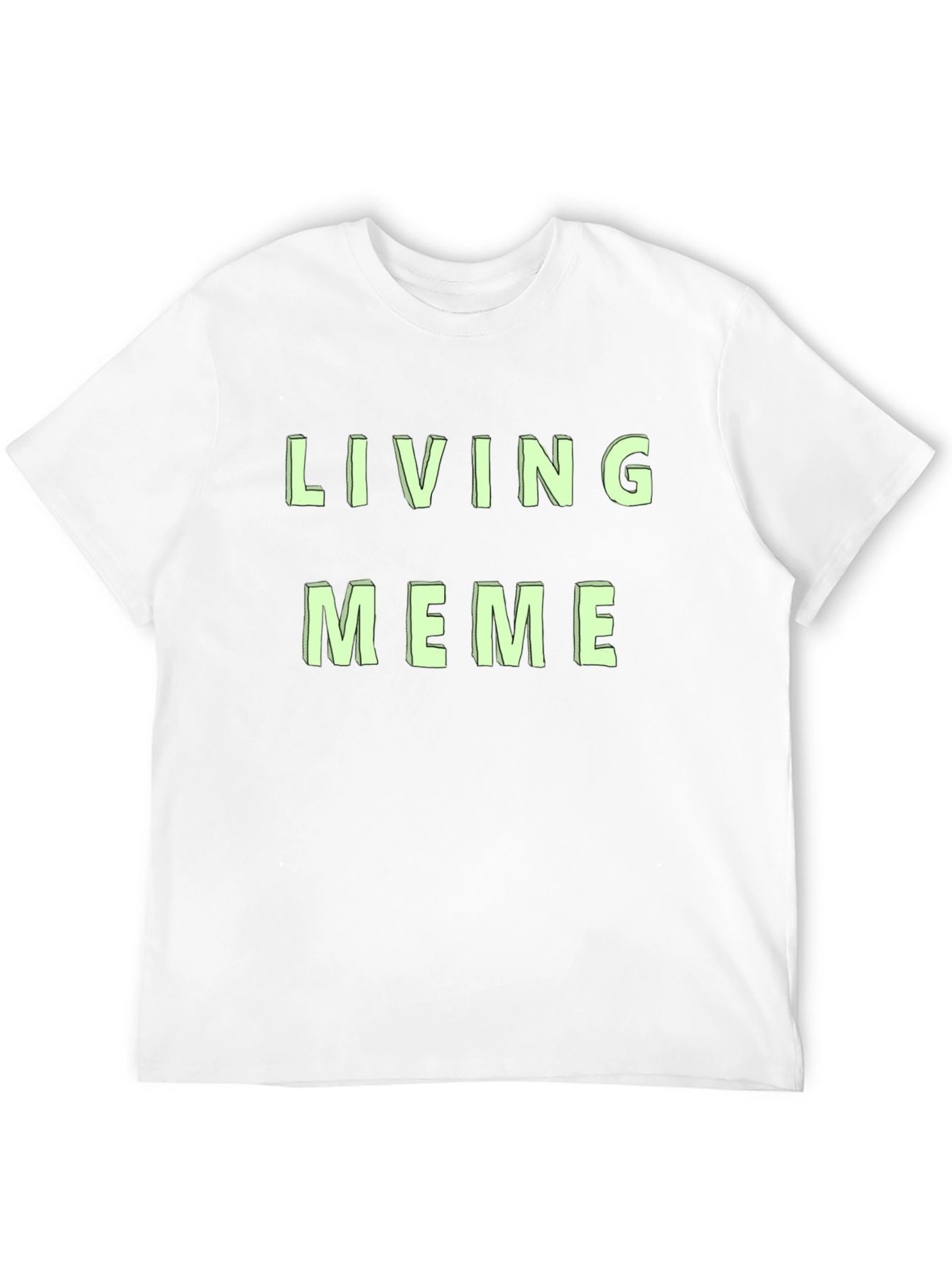 Black Living Meme Graphic Tee - Funny Slogan Shirt view 12