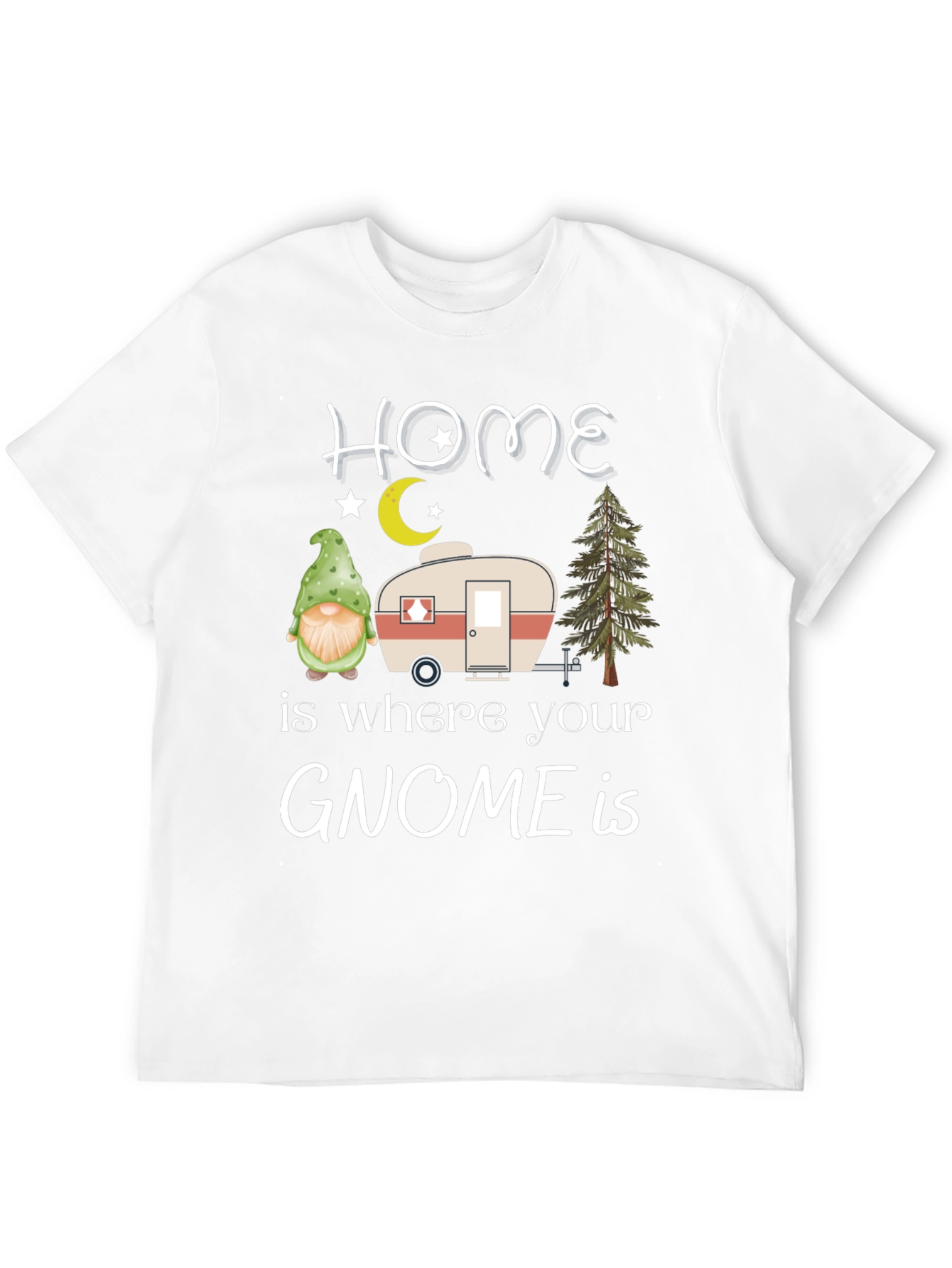 Black Home is Where Your Gnome is T-Shirt view 12