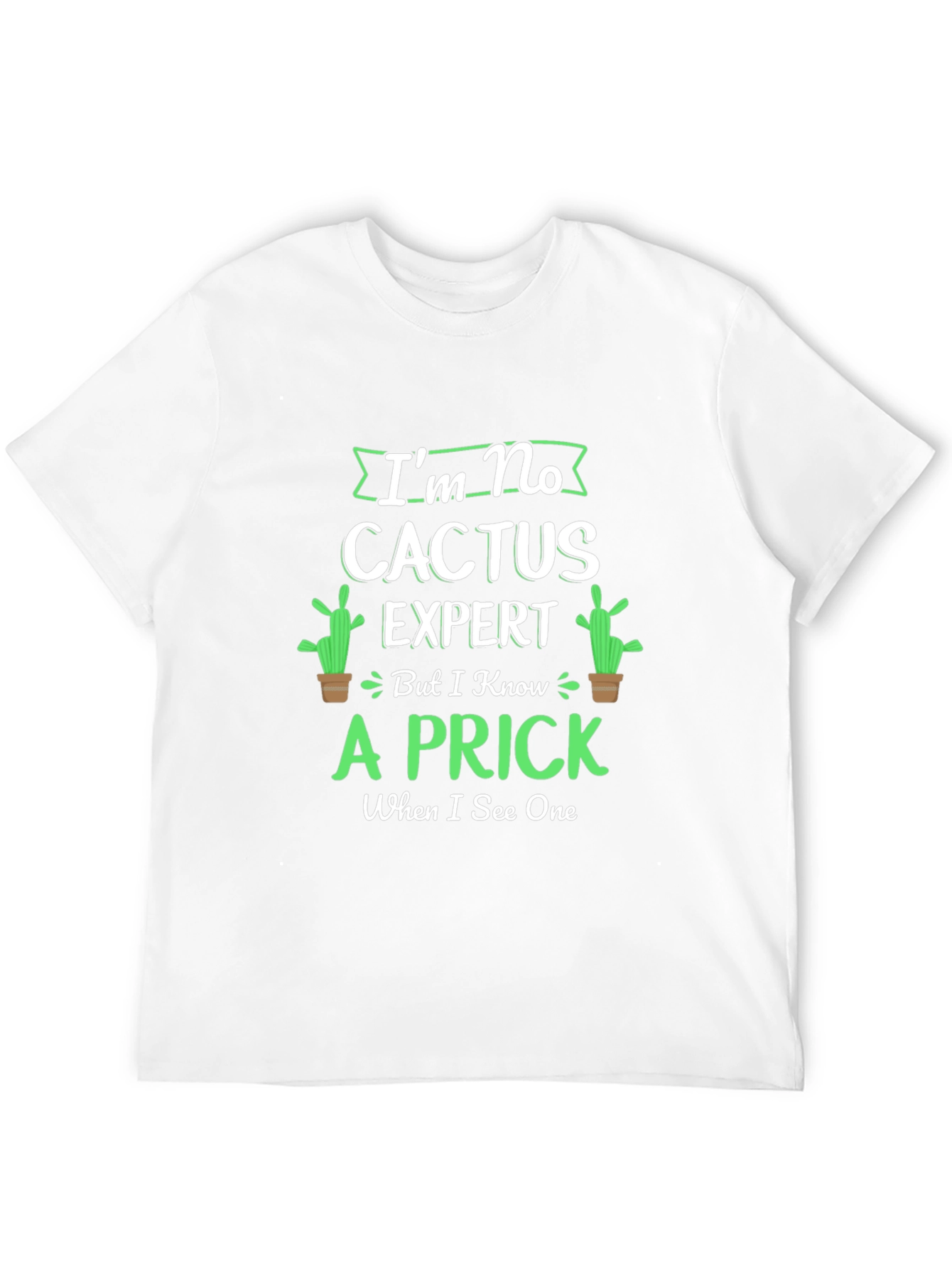 Black Cactus Expert Graphic Tee - Funny Sarcastic Humor Shirt view 12