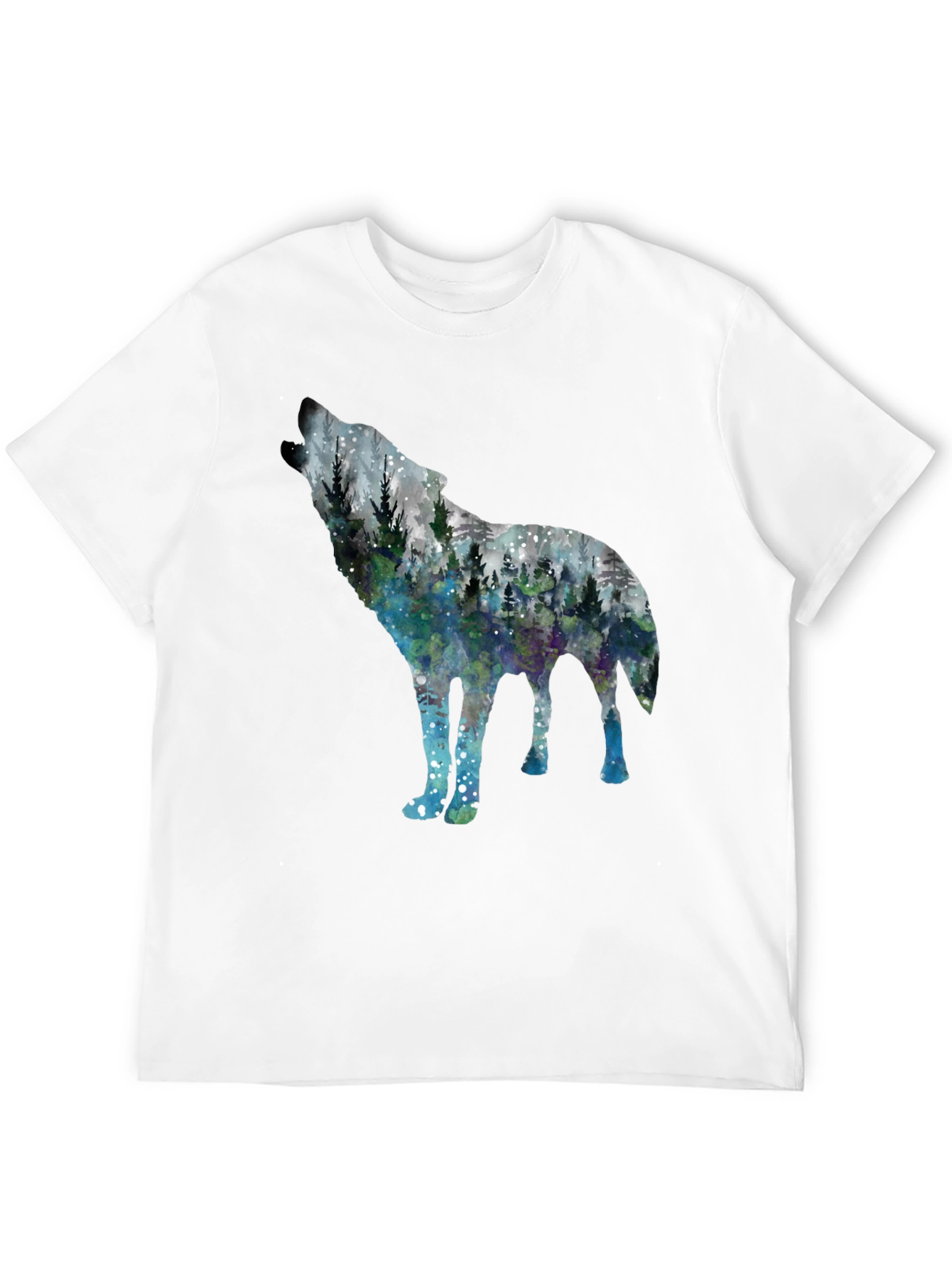 Black Wolf Forest Graphic Tee - Stylish Nature Shirt view 12