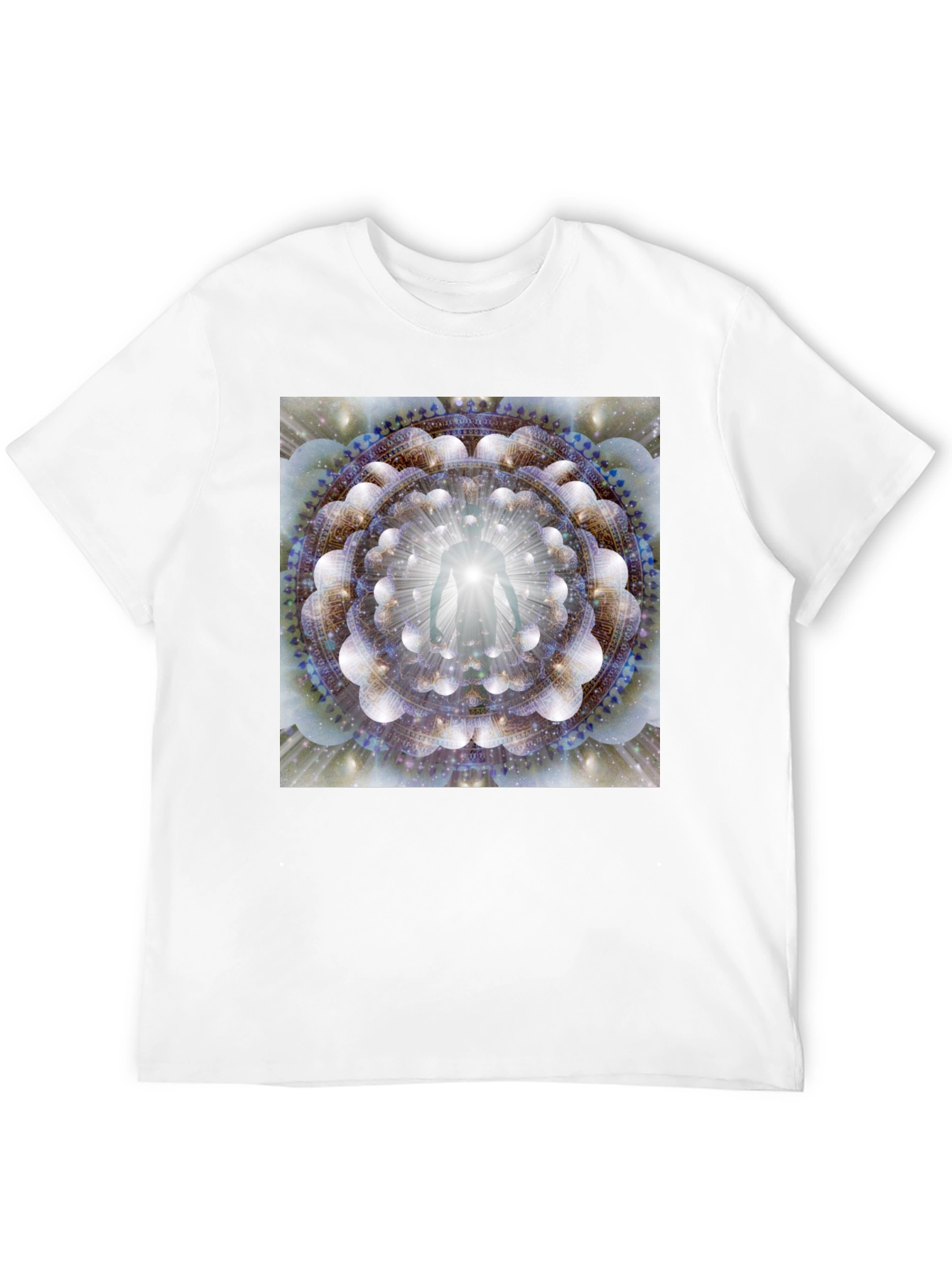 Black Enlightened Being Mandala Black T-Shirt view 12