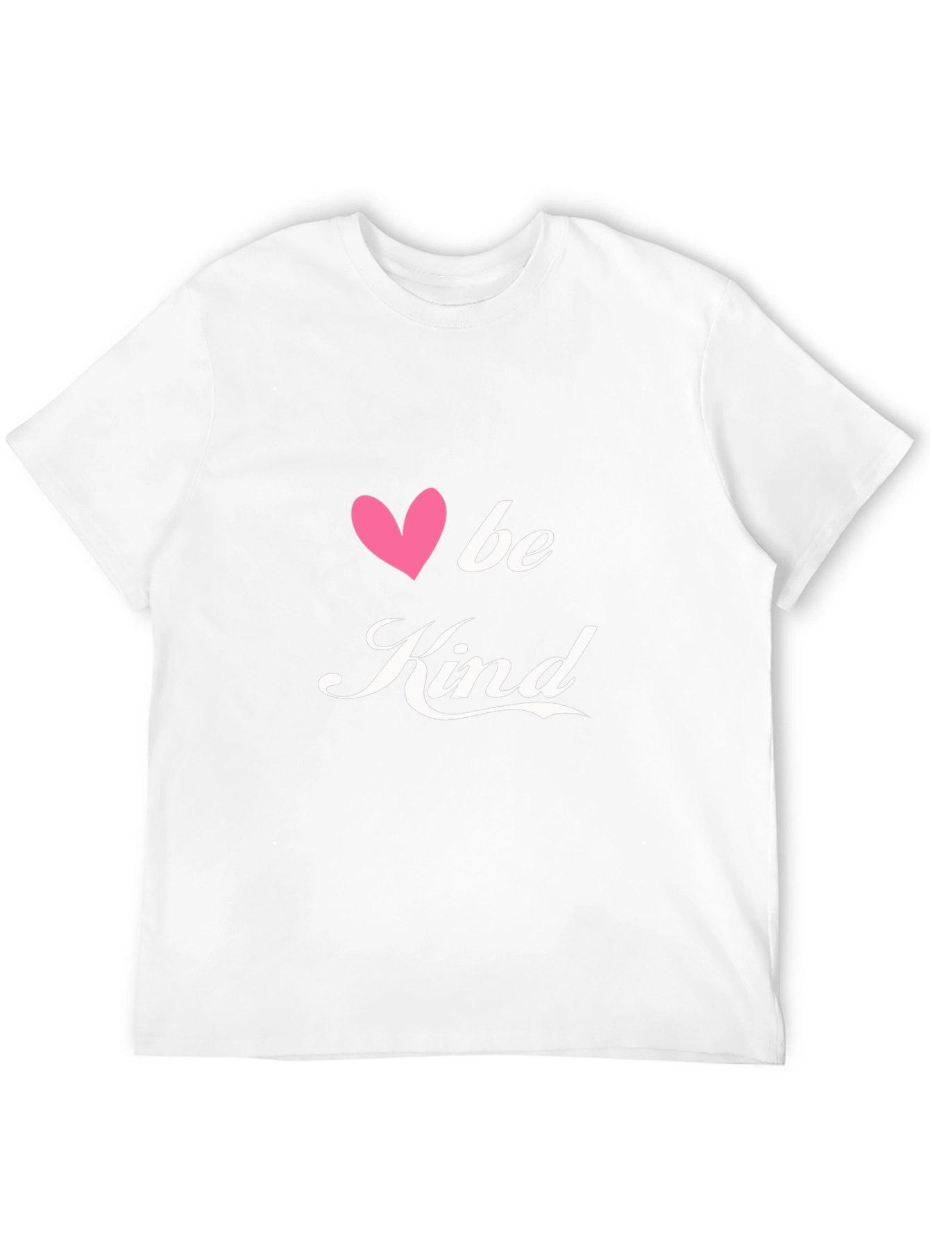 Black Be Kind T-Shirt - Black Cotton Blend Tee with Heart Design view 12