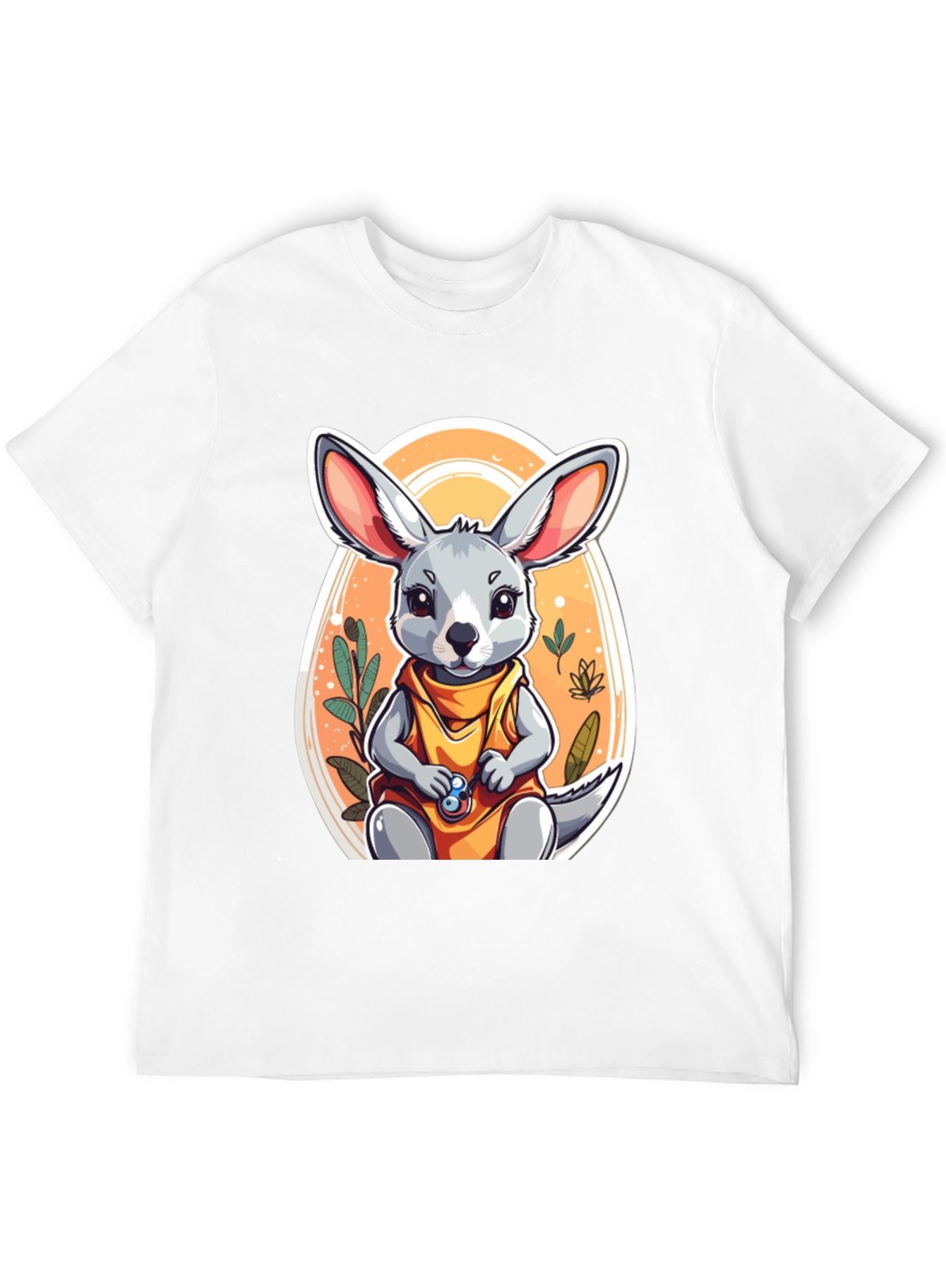 Black Cute Cartoon Jerboa T-Shirt view 12