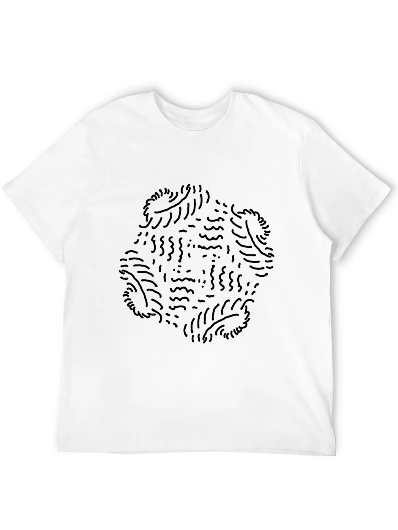 Black Abstract Graphic Black T-Shirt view 12