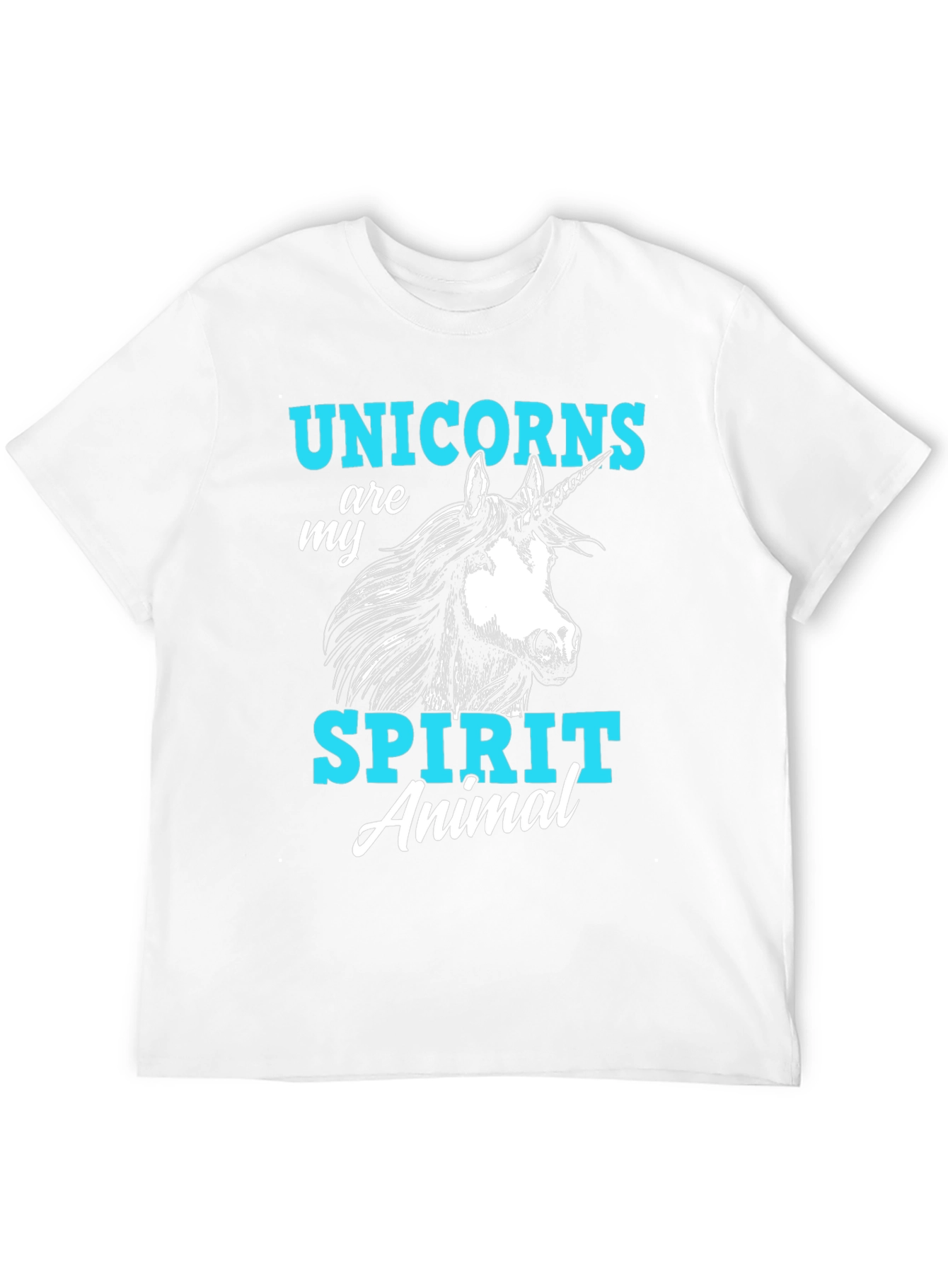 Black Unicorn Spirit Animal Graphic T-Shirt, Black Cotton Tee view 12