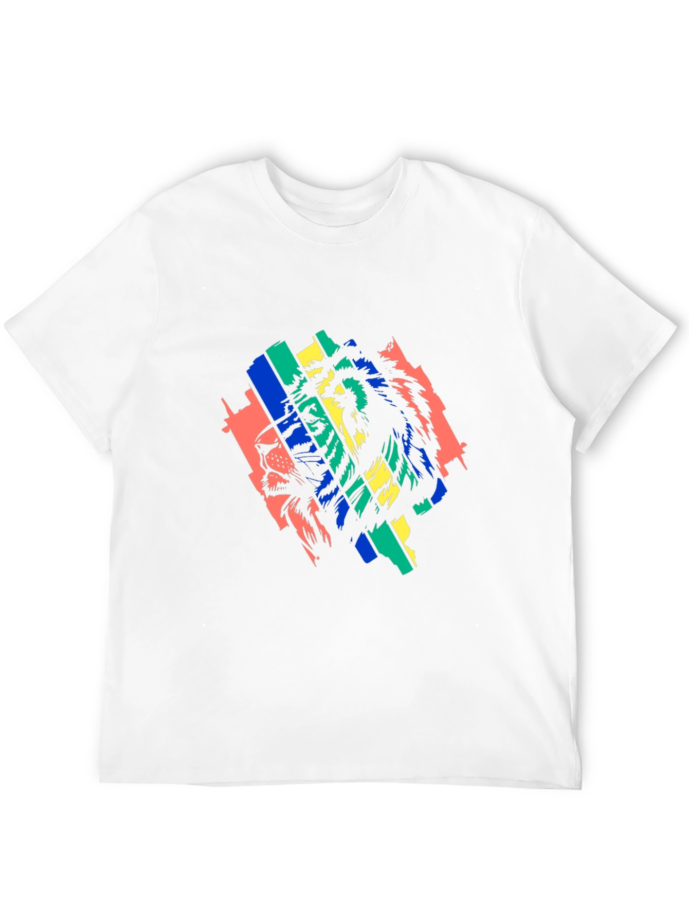 Black Vibrant Lion Graphic Black T-Shirt - Bold Style view 12