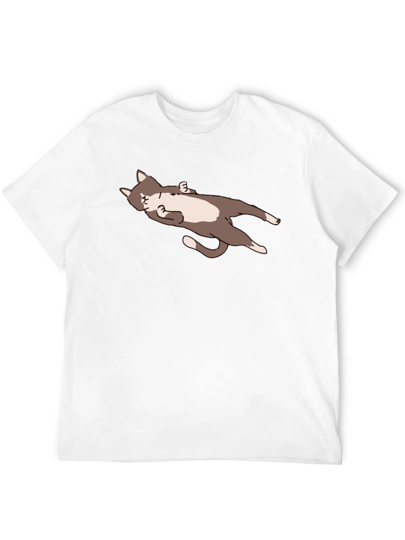 Black Lazy Cat Graphic Tee - Relaxed Fit view 12